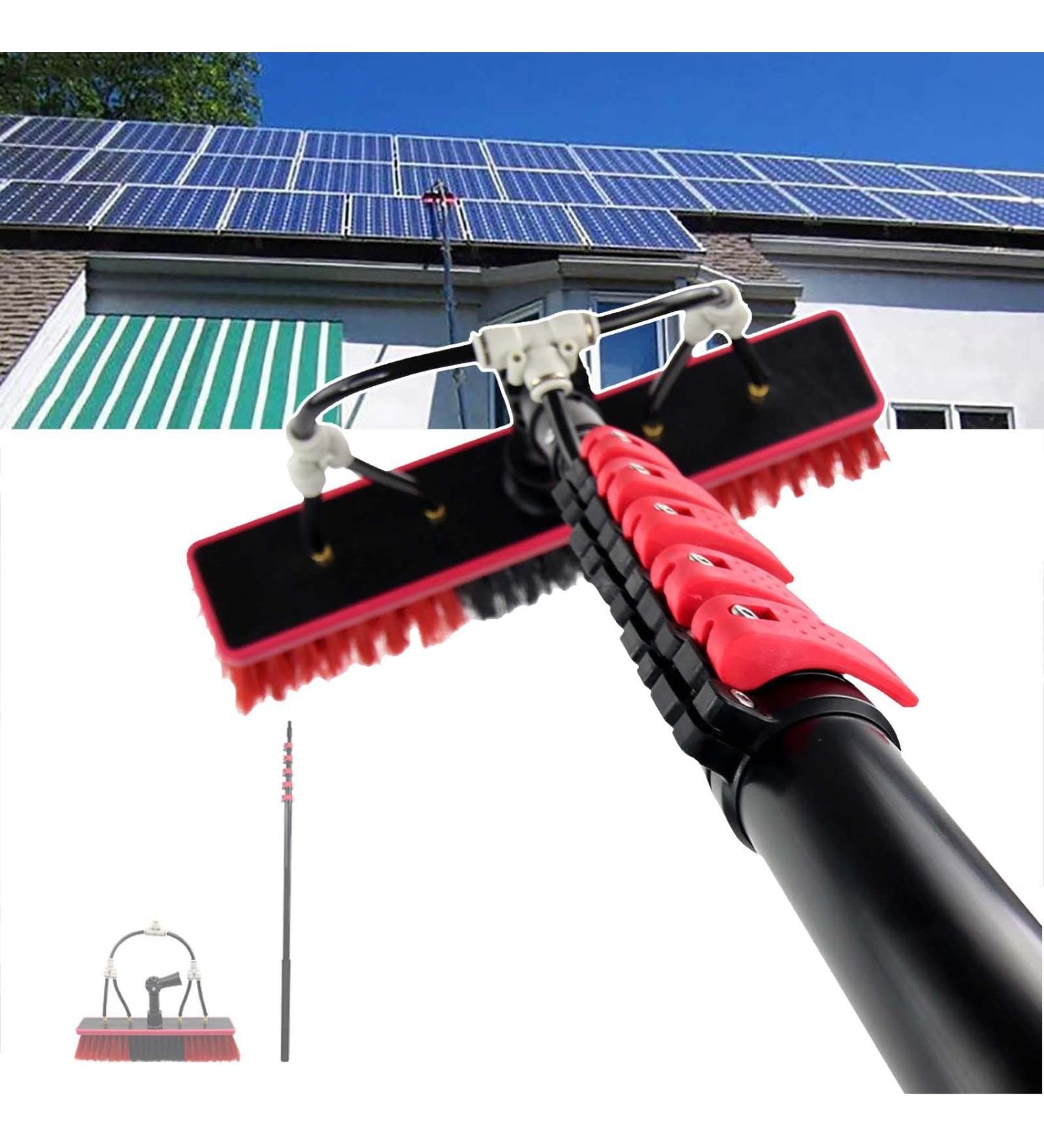 Water Fed Pole Kit Window Cleaning Kit with Extension Pole 3.6-10.8M Window Cleaning Pole Tall Window Glass Cleaning Poles Telescopic Water Fed Brush Window Washer Wand Washing Tool 7.2m(24FT) - Buy Online on GoSupps.com