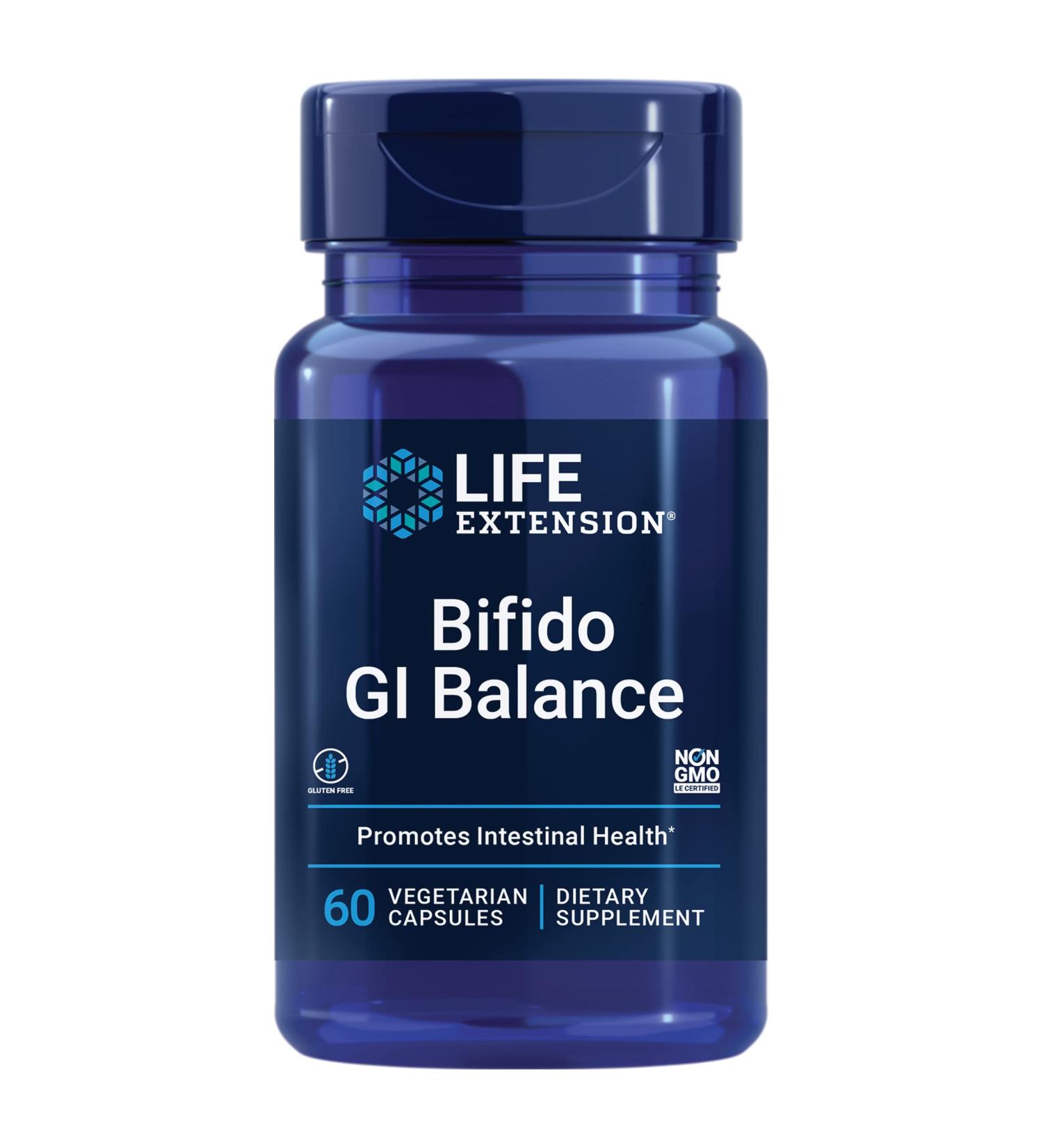 Life Extension Bifido GI Balance - 60 Vegetarian Capsules for Digestive Health - Buy Online on GoSupps.com