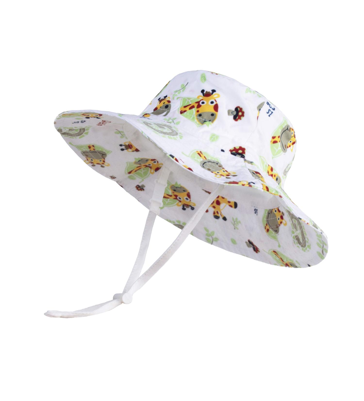 LANGZHEN Baby Girls Sun Protection Hat with Chin Strap Giraffe 6-12 Months - Buy Online on GoSupps.com