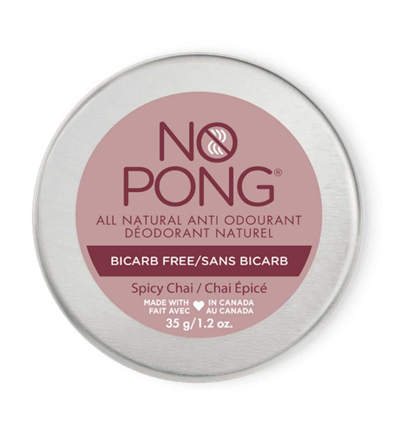 No Pong Spicy Chai All-Natural Anti-Odourant | Bicarb Free Paraben-Free Aluminum-Free - Eco-Friendly for Men & Women - Buy Online on GoSupps.com