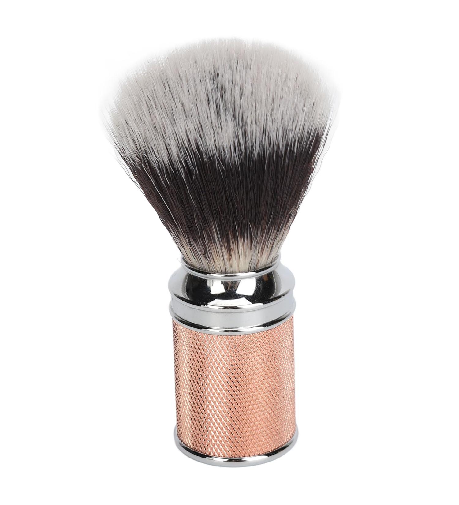 Men's Shaving Brushes - Nylon Hair Salon Brush Aluminum Alloy Handle Synthetic Foam Tool - Perfect Father's Day & Gift for Friends - Rose Gold - Buy Online on GoSupps.com