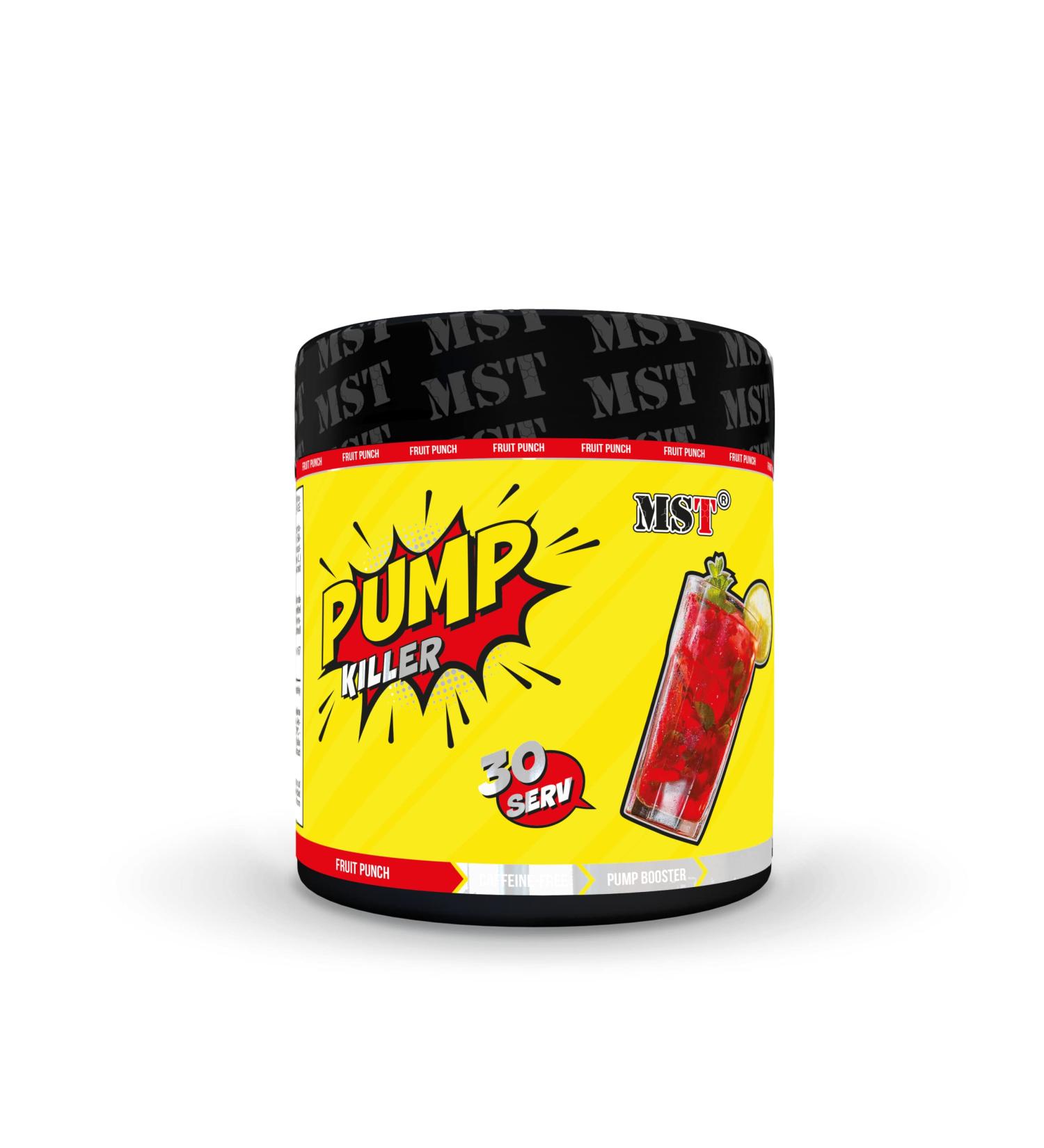 MST Pump Killer Pre Workout - Caffeine-Free Pump Booster | Fruit Punch | 30 Servings | International Shipping Available - Buy Online on GoSupps.com