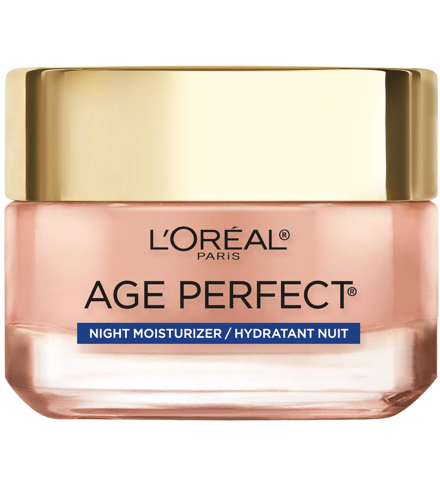 L'Oreal Paris Age Perfect Rosy Tone Cooling Night Moisturizer - 1.7 oz Pack of 1 - Buy Online on GoSupps.com