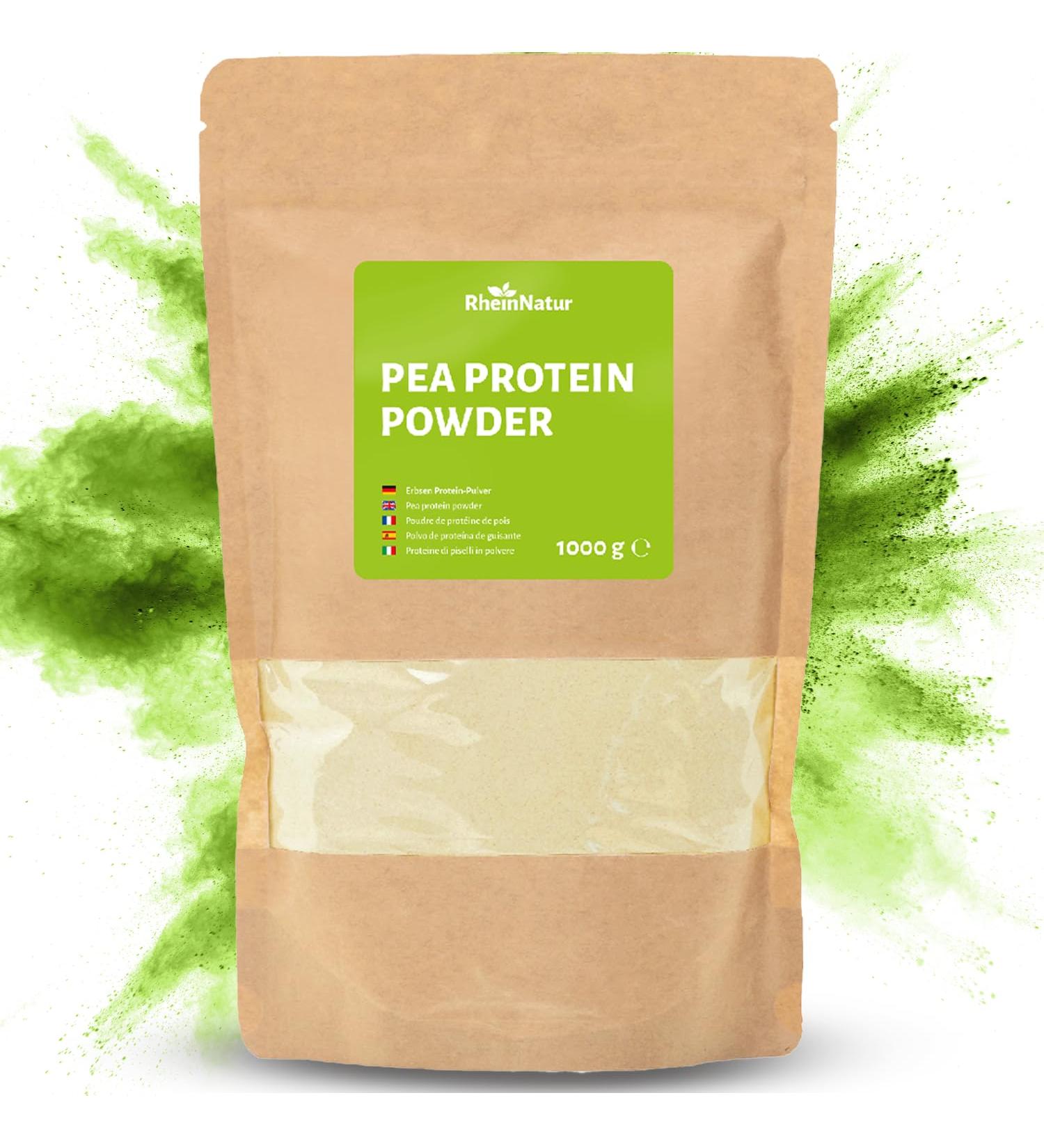  RheinNatur RheinNatur Pea Protein Powder 1kg - Vegan Protein Powder - Protein Powder for Protein Shakes Smoothies and More - Plant Prot - Buy Online on GoSupps.com