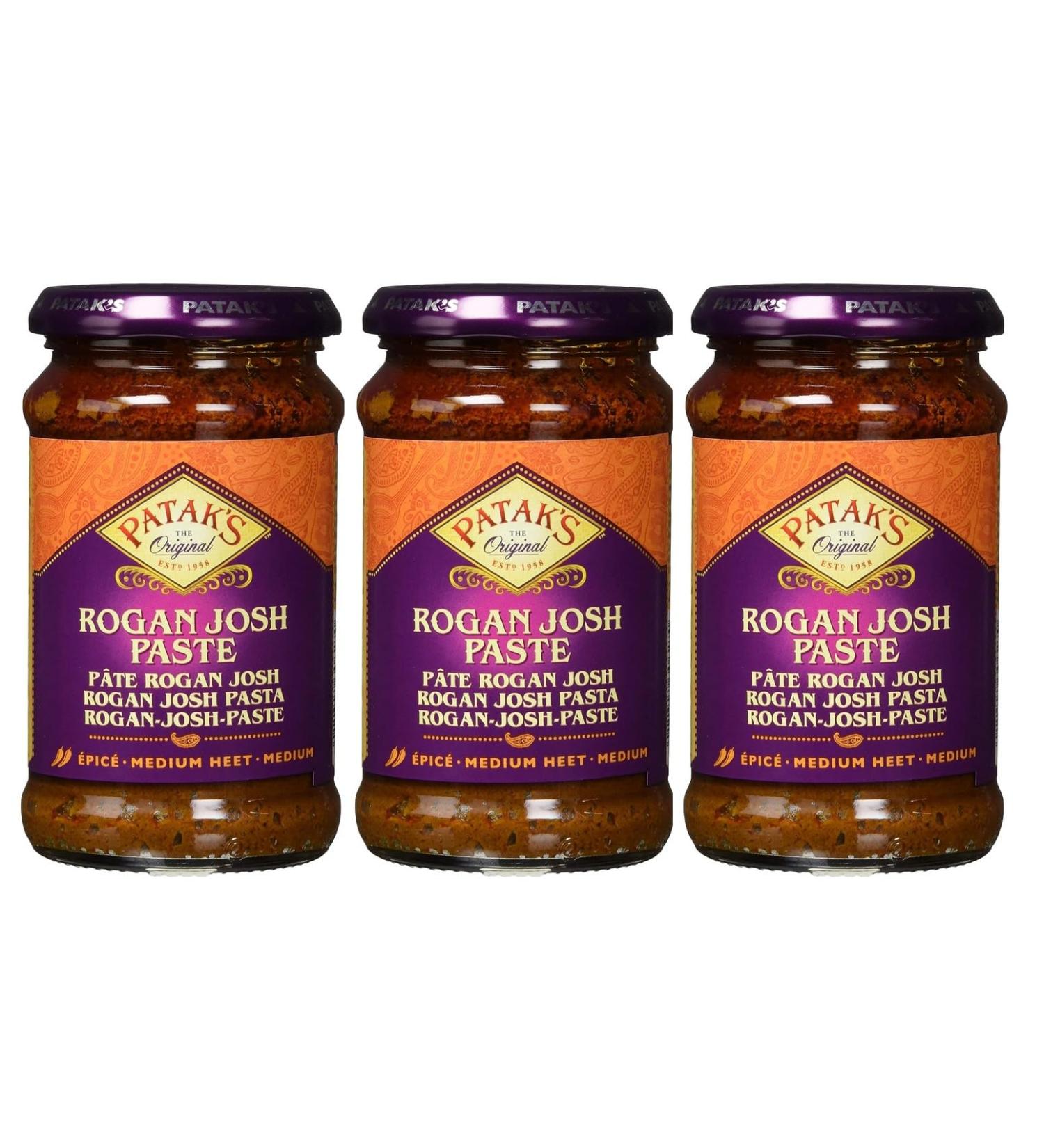 Patak's Rogan Josh Lot de 3 p tes 283 g - Buy Online on GoSupps.com