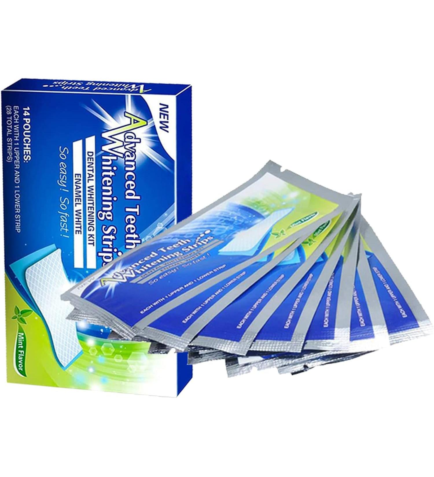 Peroxide-Free Tooth Whitening Strips | Natural Formula Safe for Enamel | 14 Pieces for Quick Spot Removal - Buy Online on GoSupps.com