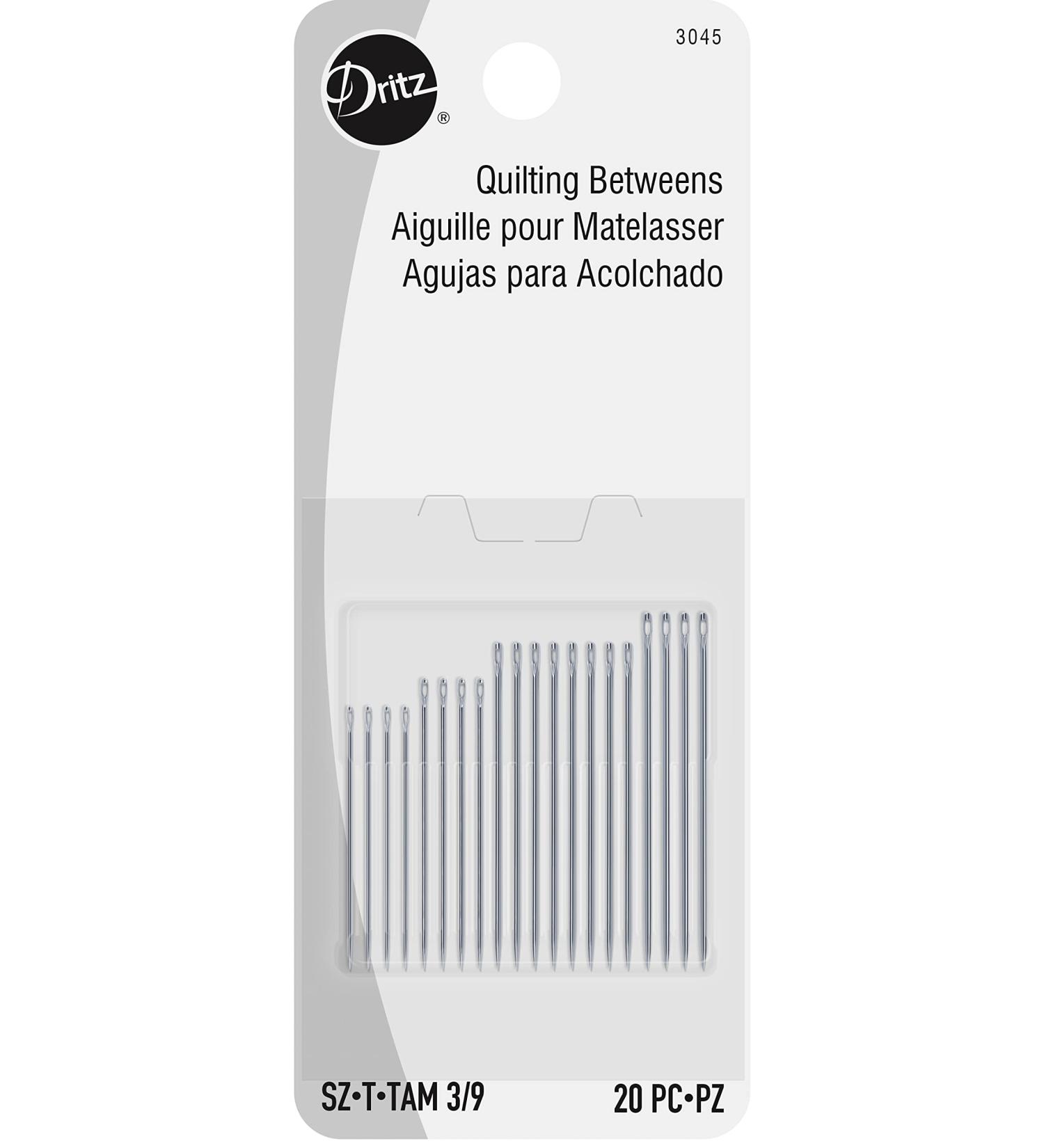 Dritz 3045 Quilter's Betweens Hand Needles Size 3/9 (20-Count) - Nickel Finish - Buy Online on GoSupps.com