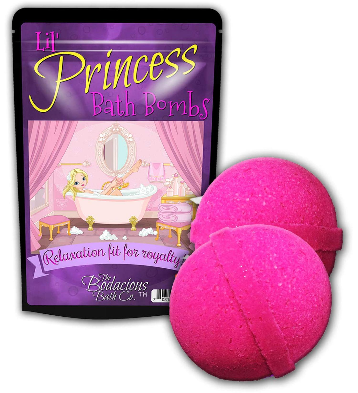Lil Princess Bath Bombs - Handmade in The USA | XL Pretty Pink Fizzers for Girls | Luxurious Home Spa | Stocking Stuffers for Young Ladies - Buy Online on GoSupps.com