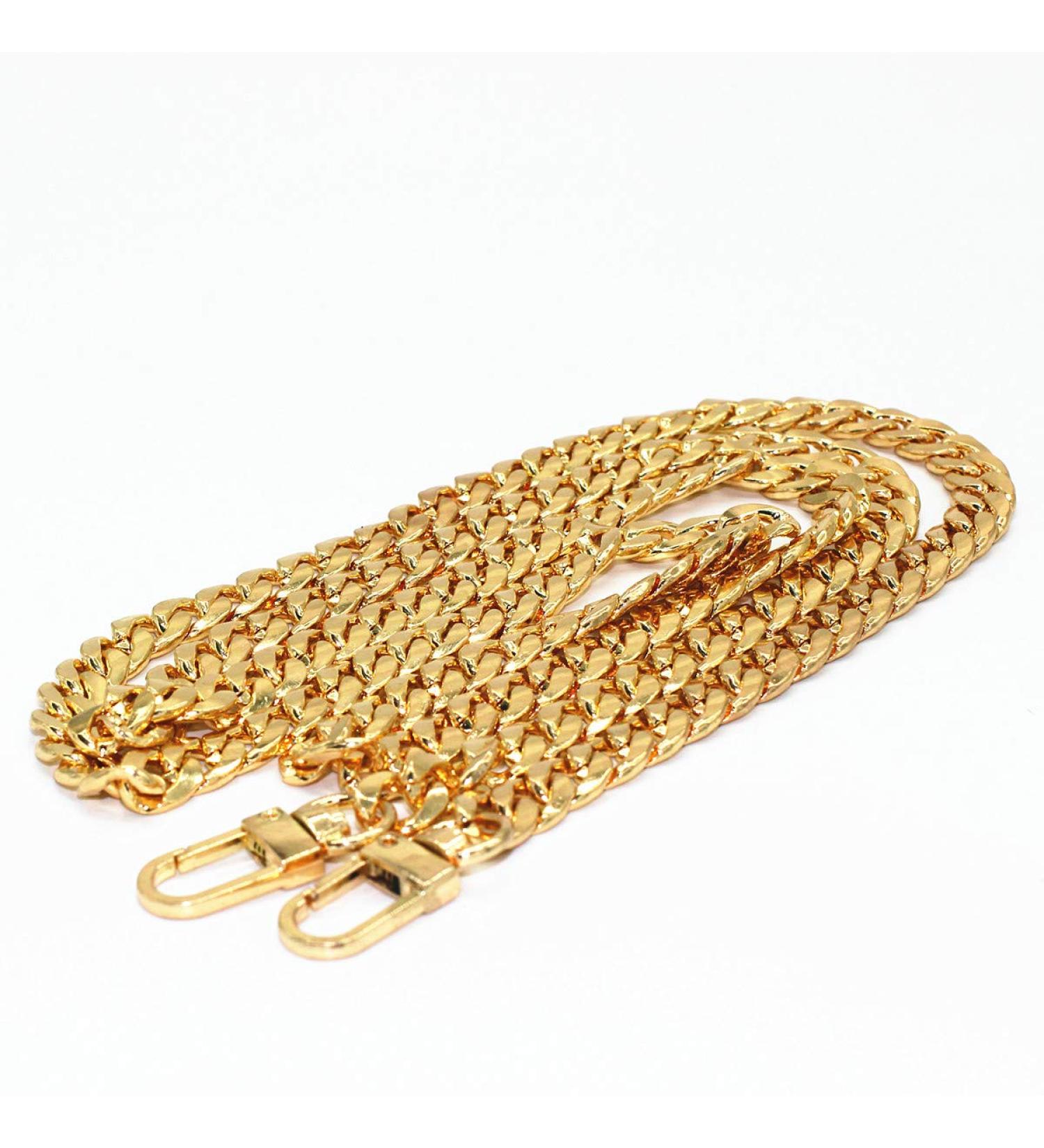 WEICHUAN 47" DIY Iron Flat Chain Strap Handbag Chains Accessories Purse Straps Shoulder Cross Body Replacement Straps  with Metal Buckles (Gold) - Buy Online on GoSupps.com