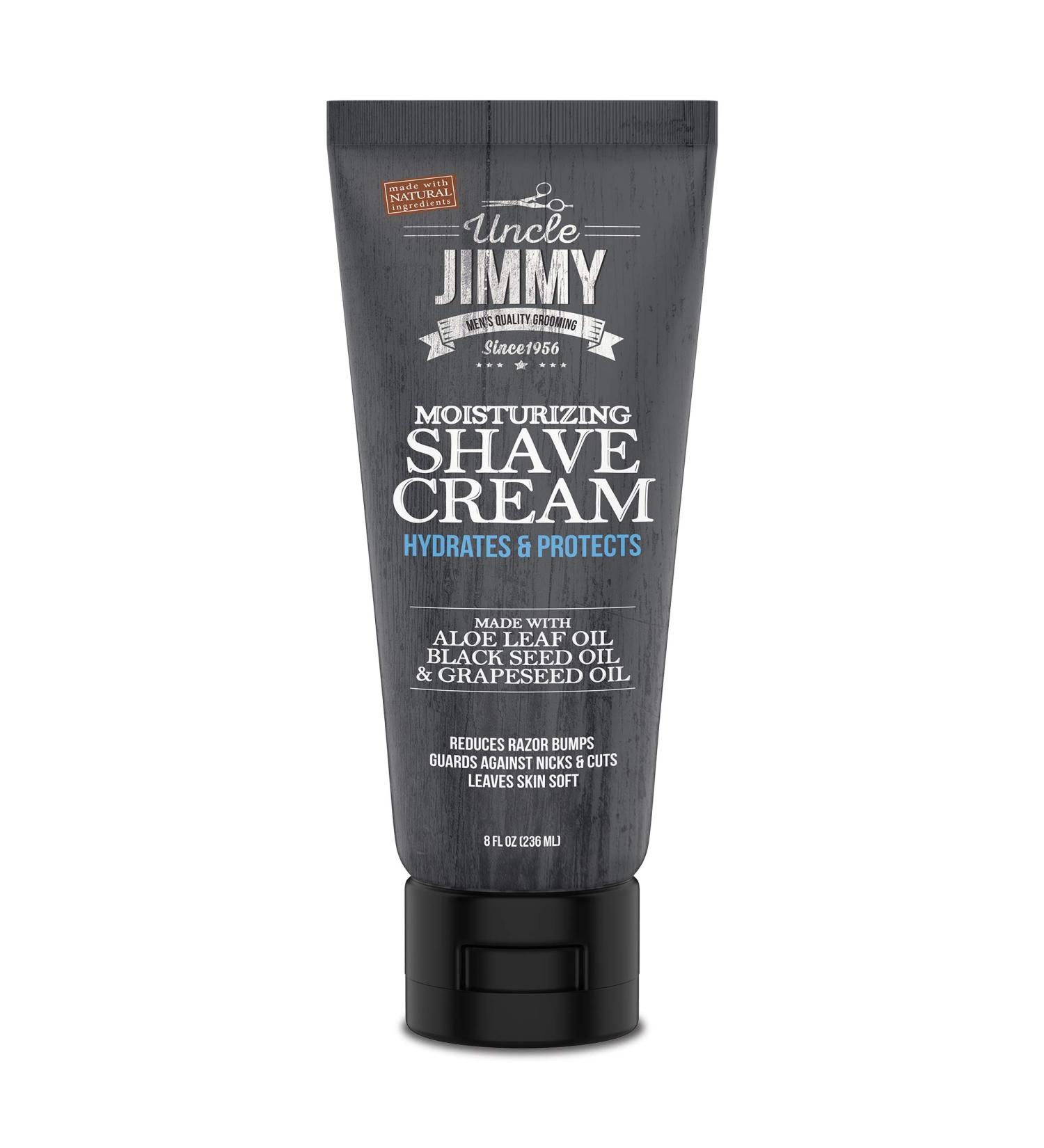 Uncle Jimmy Moisturizing Shave Cream | Soothing Hair Removal Cream for Irritation Relief - 8 Fl Oz - Buy Online on GoSupps.com
