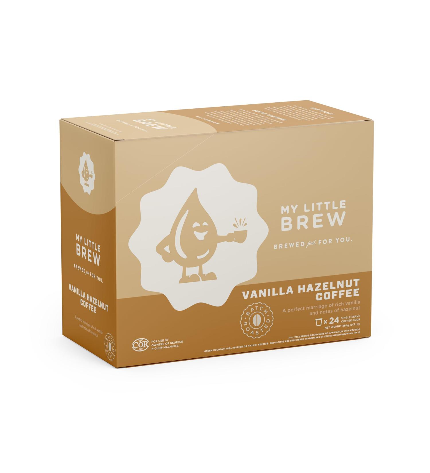 My Little Brew - Vanilla Hazelnut Flavoured Coffee Single Serve K-cup Pod Compatible with Keurig K-Cup Brewers 24-Count - Buy Online on GoSupps.com