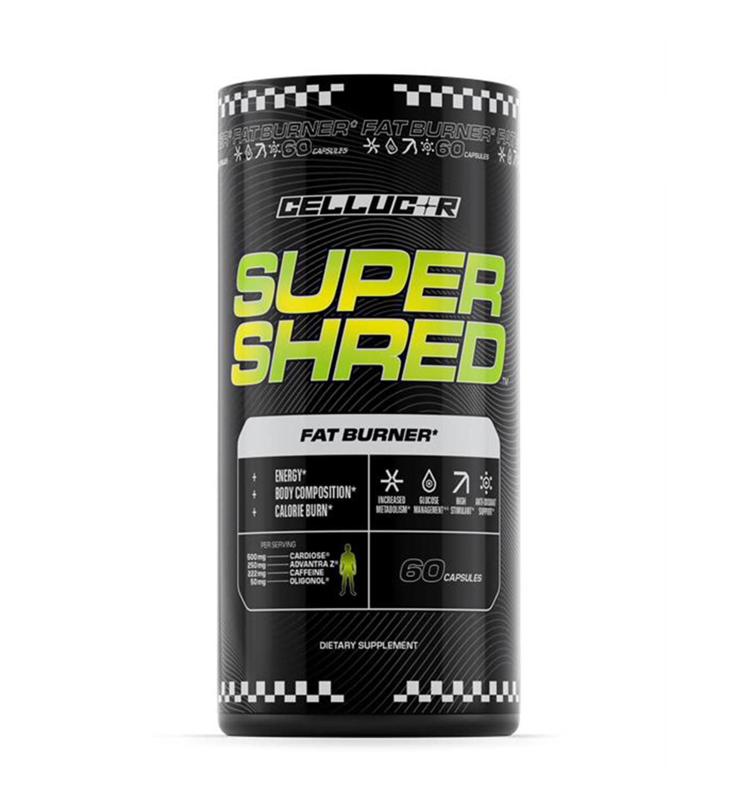 Cellucor Super Shred Fat Burner | Thermogenic Power & High Stimulant Energy | 60 Capsules - Buy Online on GoSupps.com