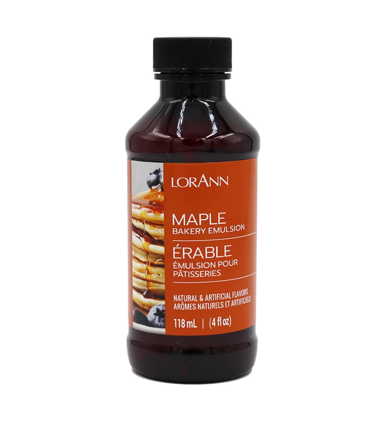 Buy LorAnn Maple Bakery Emulsion - 4 oz Bottle for Flavorful Baking | International Shipping Available - Buy Online on GoSupps.com