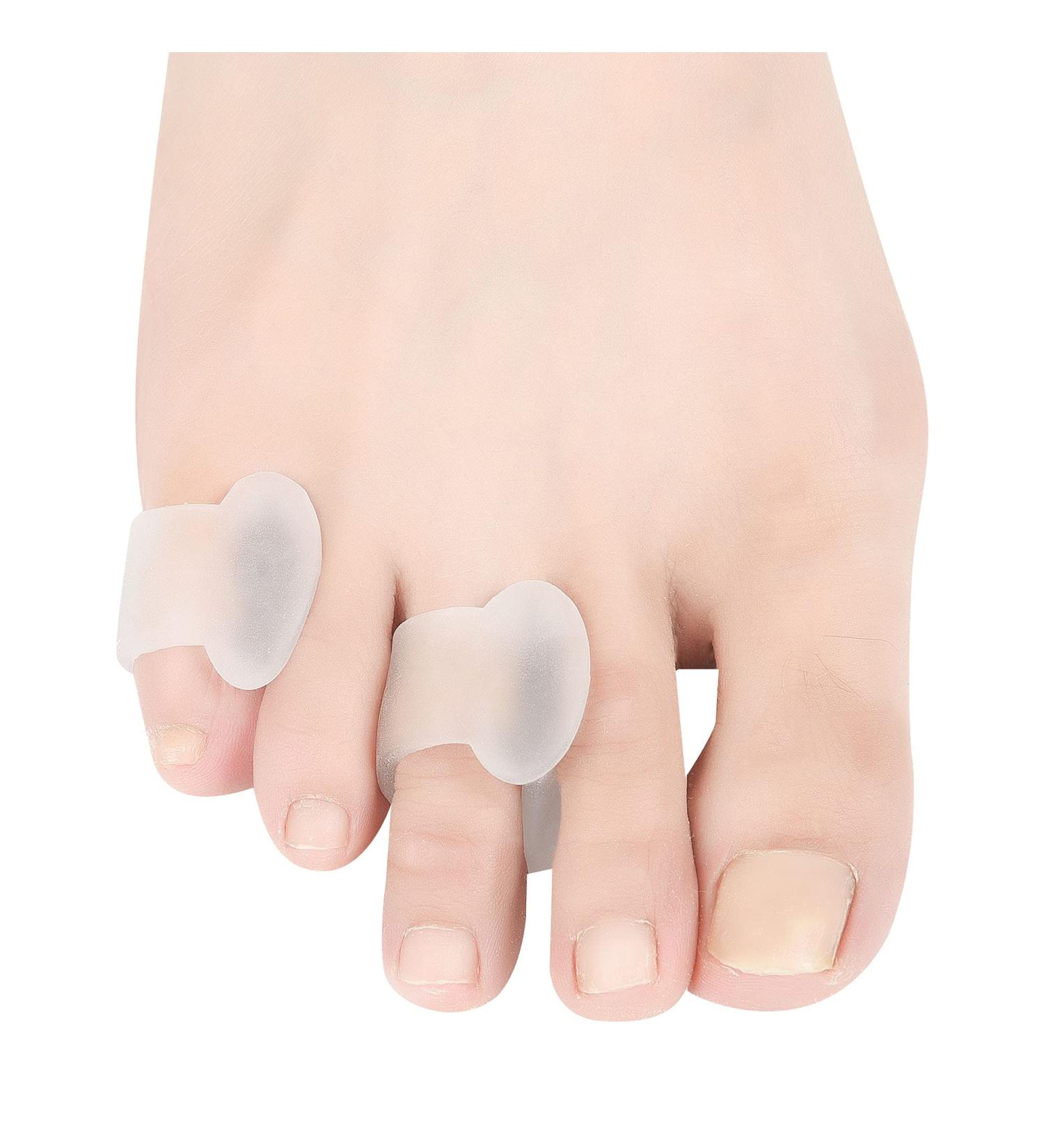 Silicone Pinky Toe Separators - Translucent Gel Spacers for Overlapping Toes - Small Toe Protectors for Correcting Alignment - Buy Online on GoSupps.com