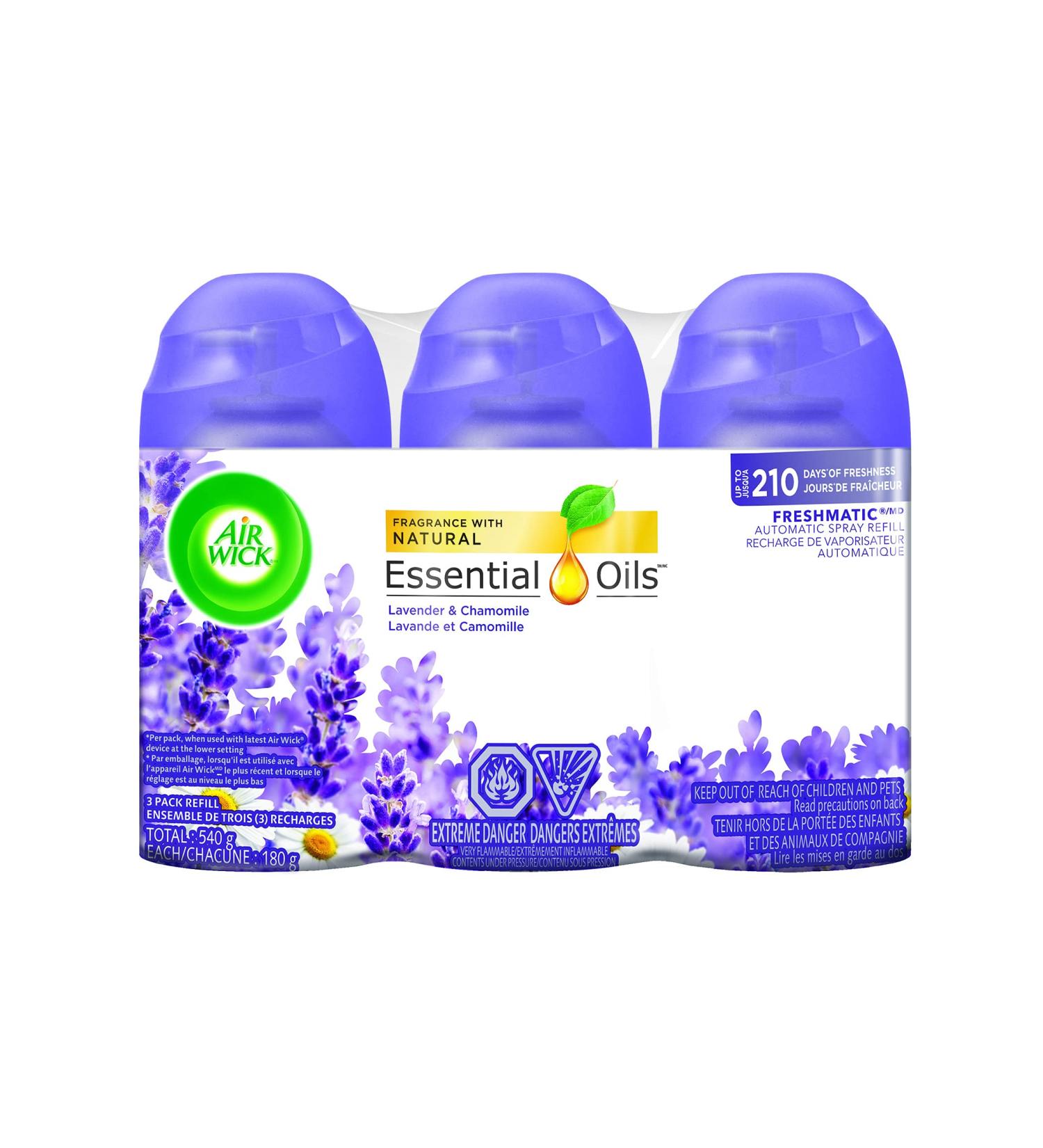 AirWick Freshmatic Air Freshener Lavender & Chamomile Upto 210 Days of Freshness 3 Refills (180g Each) 180 g (Pack of 3) Lavender & Chamomile - Buy Online on GoSupps.com
