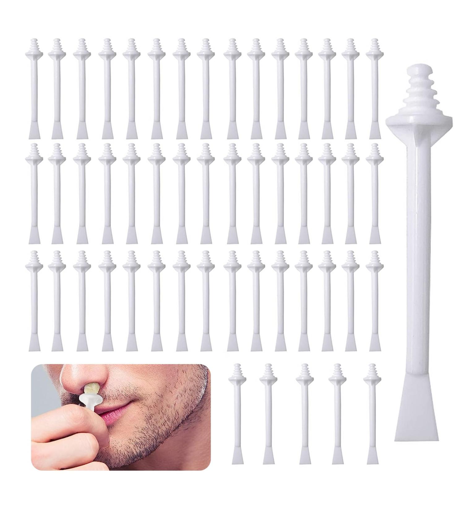 Msteco Nose Wax Chopsticks 100 Pcs Nasal Hair Wax Sticks & Applicators for Men | Nose Hair Removal & Cleaning Set - Buy Online on GoSupps.com