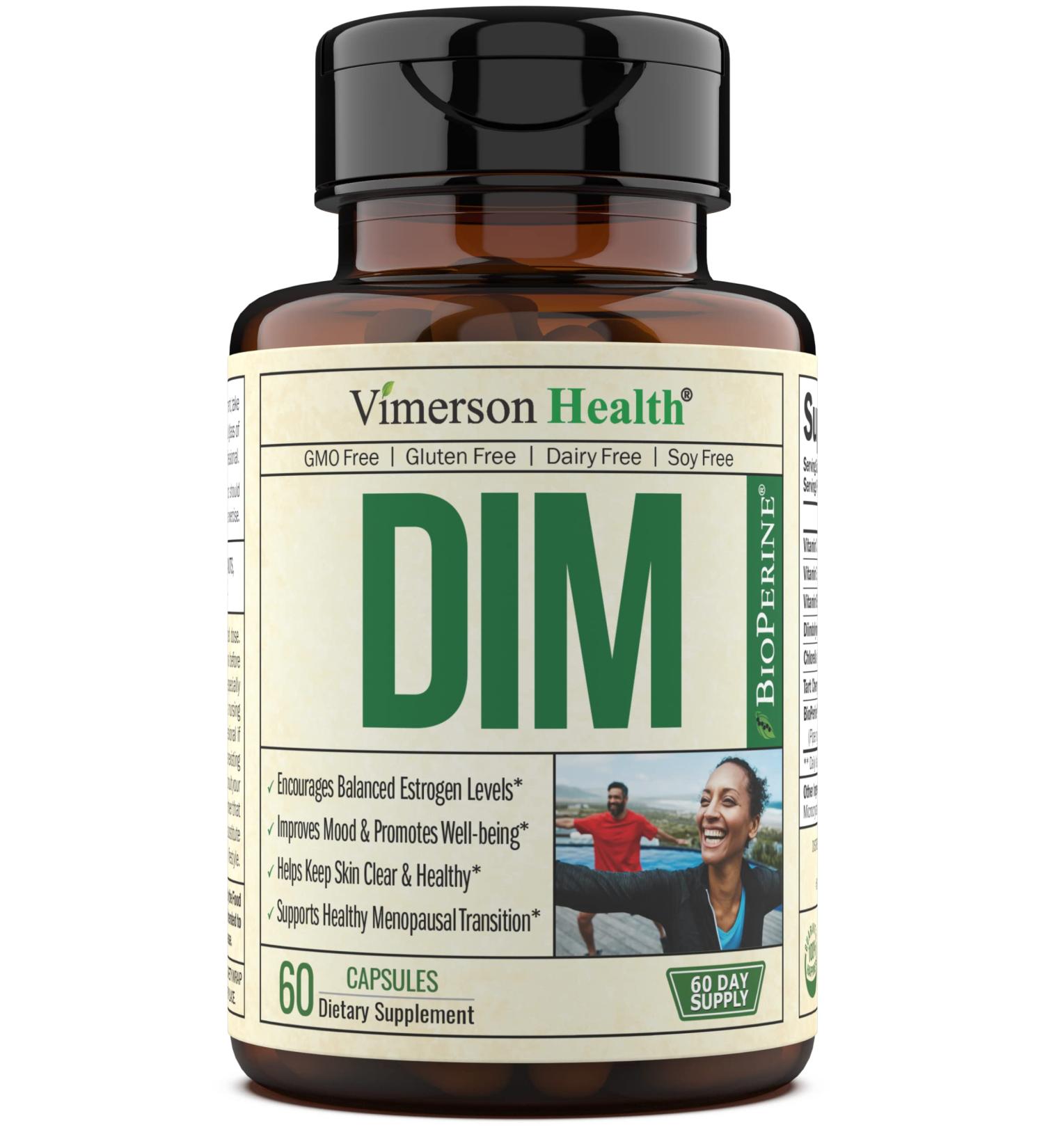 DIM Supplement with Bioperine - Hormonal Balance for Men & Women | 250mg Capsules for Hormone Support & Estrogen Balance - 60 ct - Buy Online on GoSupps.com