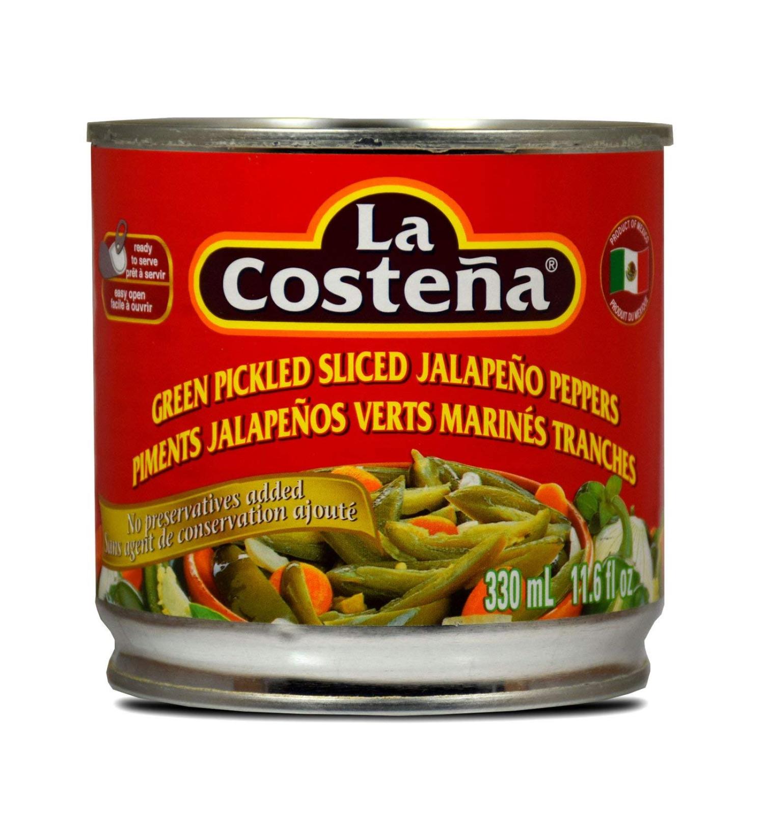 La Costena Green Pickled Sliced Jalapeno Peppers 11.6 Oz (Pack of 12)