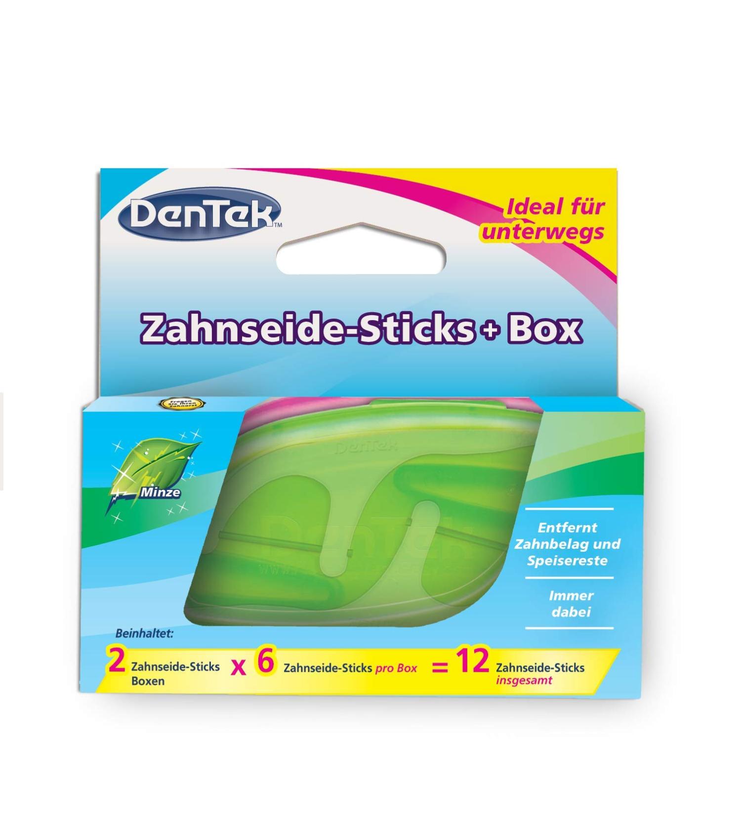 DenTek On the Go - 6 dental floss sticks each in 2 colored boxes