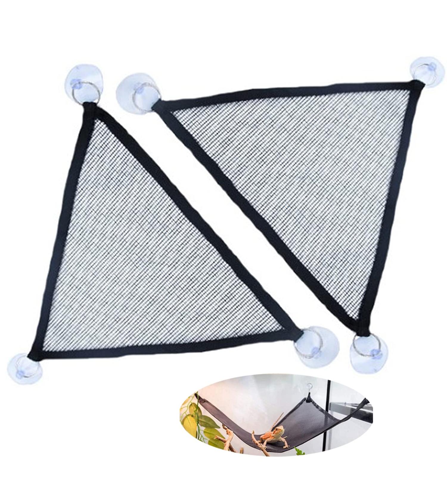 2 Pcs Mesh Reptile Hammocks Lizard Hammock Mesh Lizard Hammock Breathable Reptile Hammock Reptile Hammock Toy Triangular Hanging Net Reptile Hammock for Reptiles Such as Lizards Geckos (30x30x30) - Buy Online on GoSupps.com