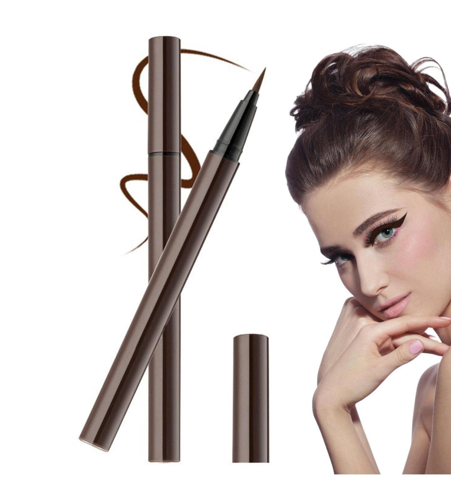 Waterproof Eyeliner Liquid Sweatproof Black Liquid Eye Liner Long-Lasting Eyeliner Pencil Eye Makeup for Girls and Makeup Artists Uaxiu Brown Soft Capillaries - Buy Online on GoSupps.com