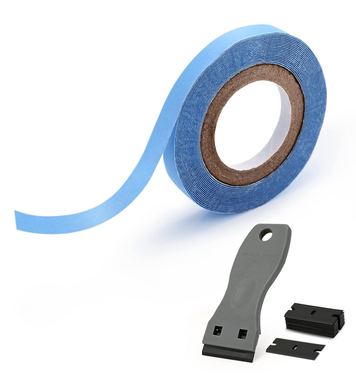 EHDIS Double Sided Hair Extension Tape with Plastic Scraper - 8mm x 3 Yards - Buy Online on GoSupps.com