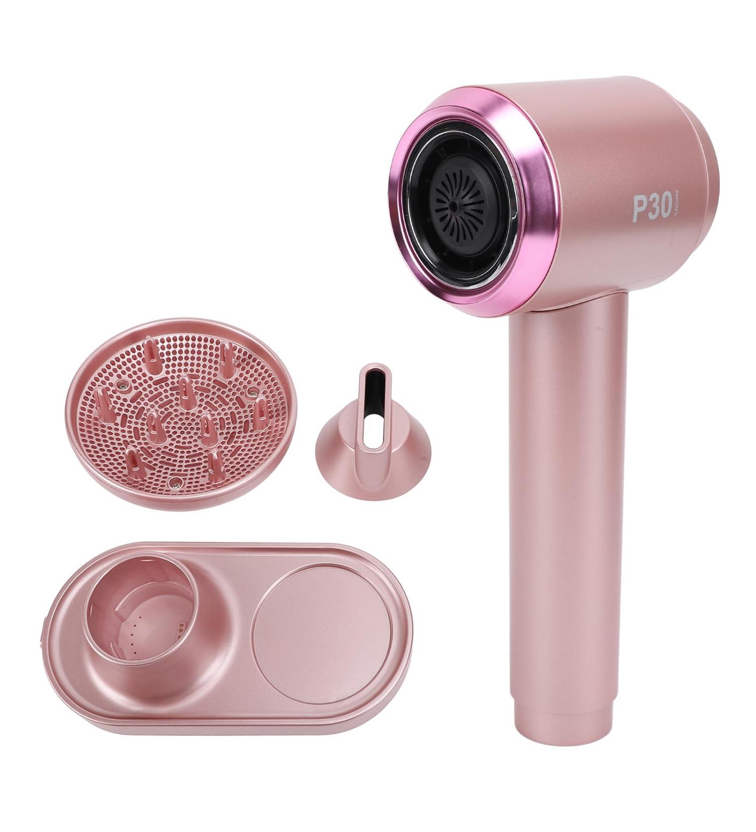Portable Hair Dryer with Negative Ions Rechargeable Hair Dryer with Temperature Control for Home Travel Hot Cold Wind Overheat Protect (US Plug 100-240V) - Buy Online on GoSupps.com
