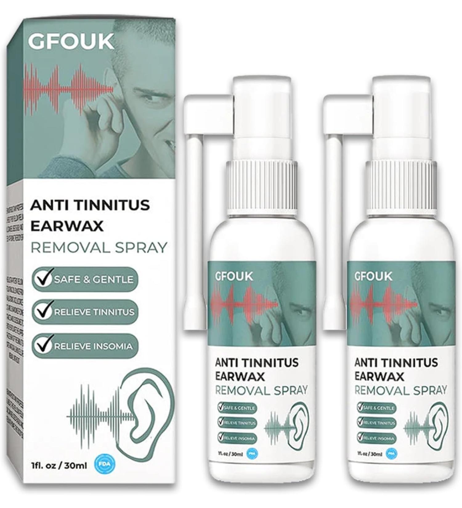Anti Tinnitus Earwax Removal Spray - 2pcs Earwax Dissolving & Cochlear Blockage Remover - Buy Online on GoSupps.com