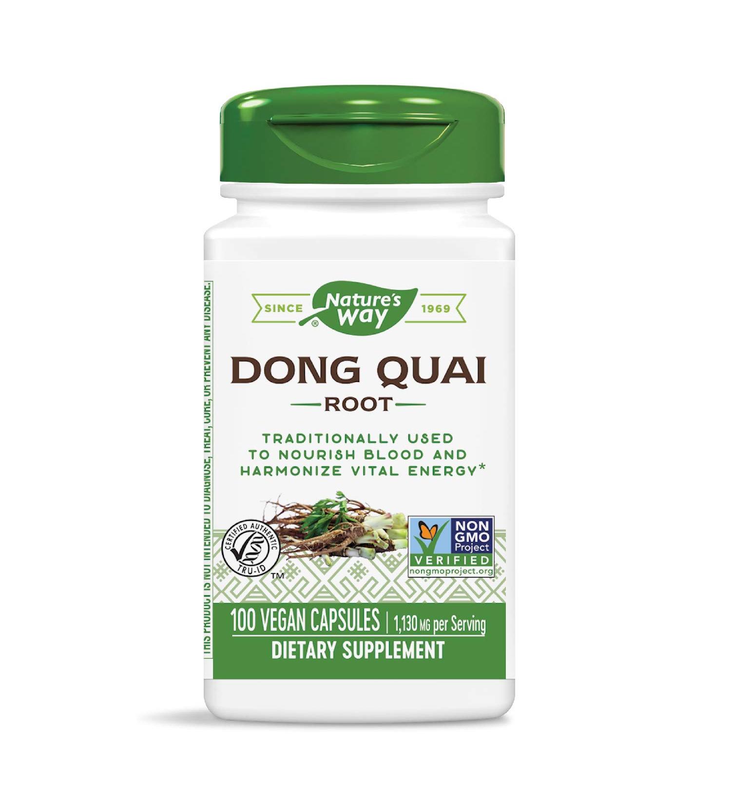 Nature's Way Dong Quai Root 565mg 100 Capsules - Pack of 2 | Herbal Supplement - Buy Online on GoSupps.com