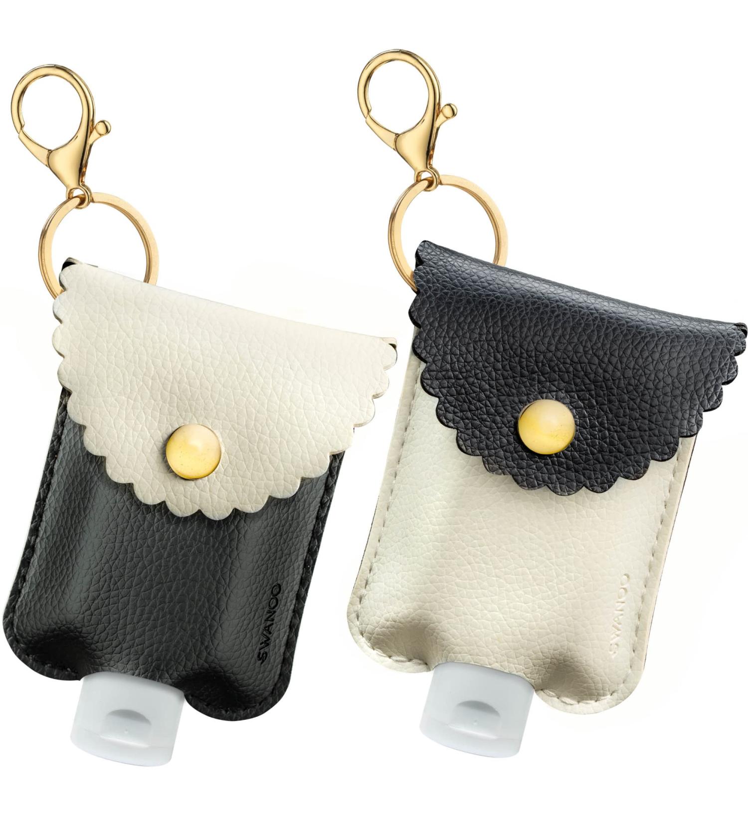 Hand Sanitizer Holder Keychain - 2 Pack Clip On Case for Travel Size 2oz Bottles - Perfect Stocking Stuffers - Buy Online on GoSupps.com