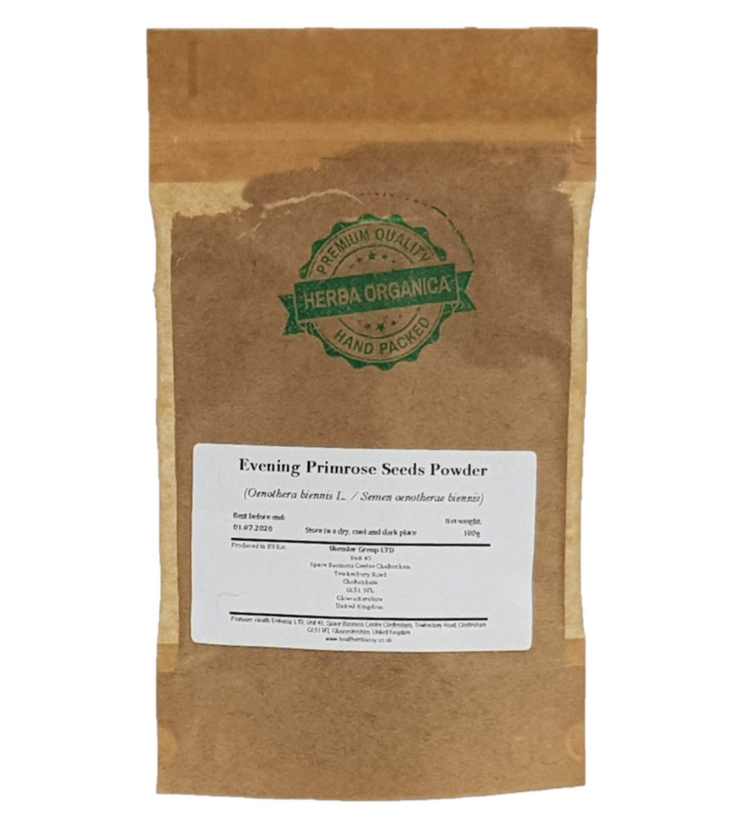 Herba Organica Poudre de Graines d'Onagre - Oenothera Biennis L - Evening Primrose Seeds Powder (100g)