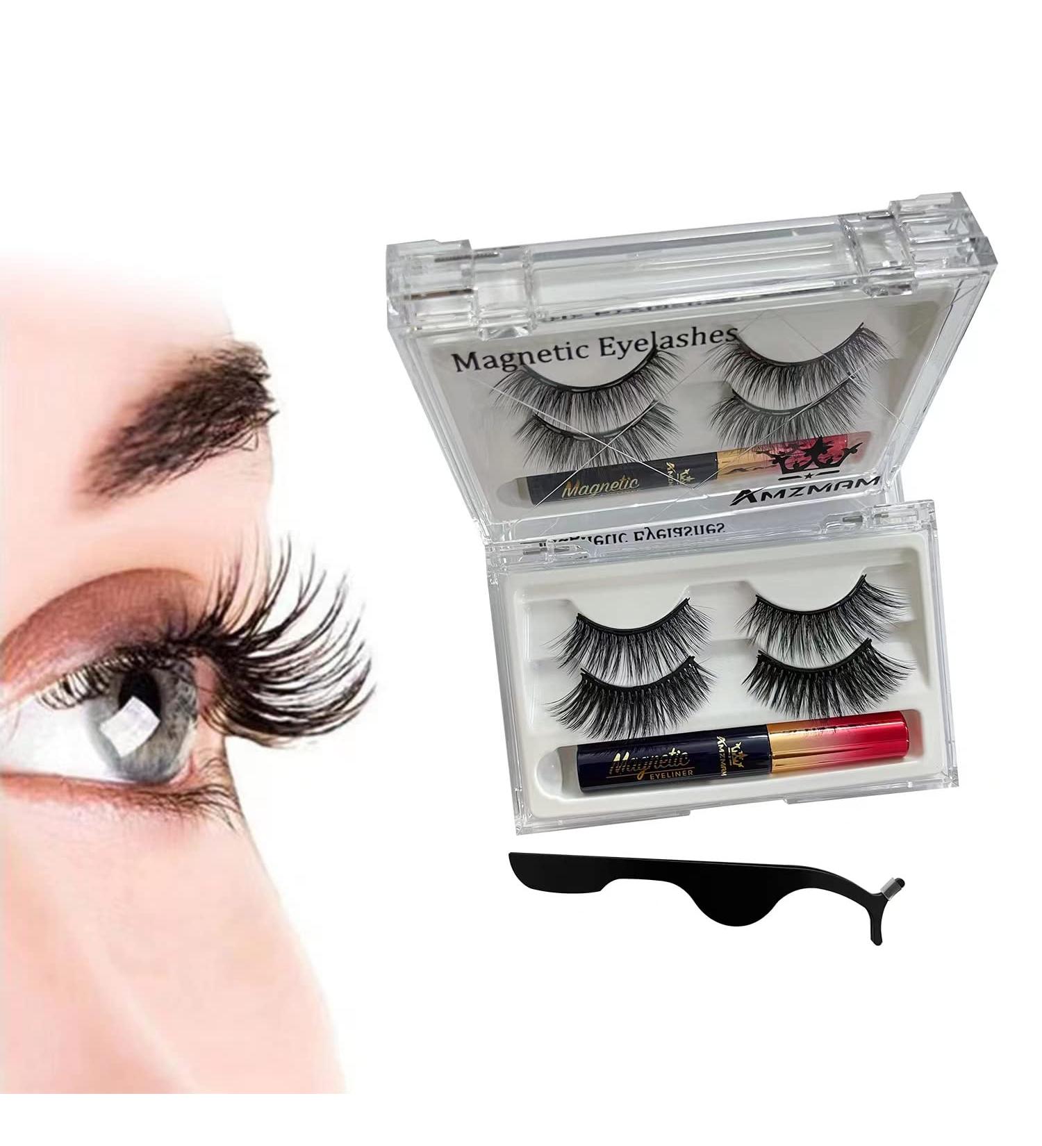 Magnetic Eyelashes with Eyeliner Kit - Natural Looking Waterproof Long-Lasting & Easy to Wear | Shop Internationally - Buy Online on GoSupps.com