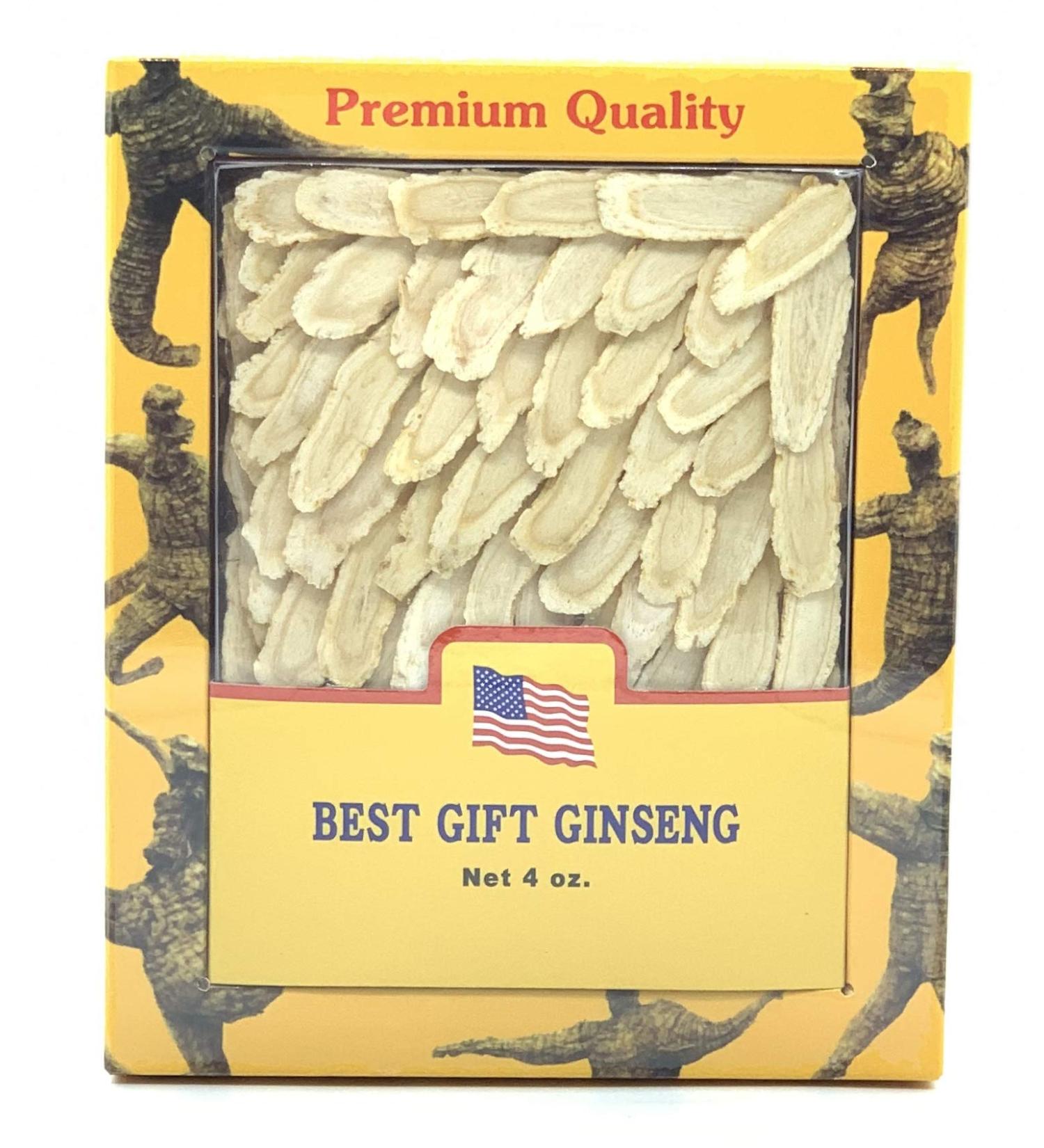greenliek Grade A+ Hand Selected American Ginseng Slice Medium 4oz Box