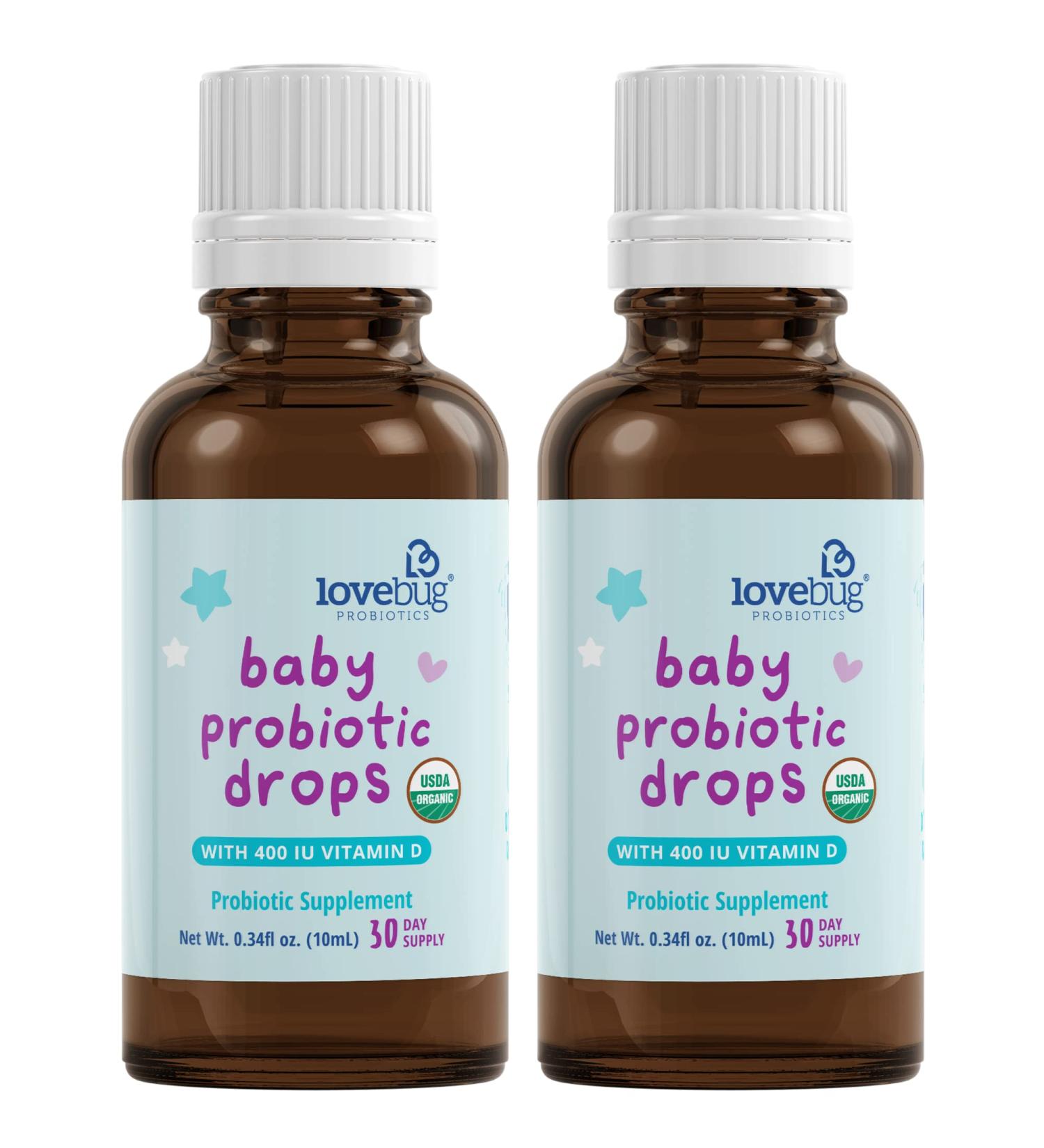 Organic Probiotic for Infants & Babies | Colic, Reflux, Diarrhea & Gas Relief | 5 Billion CFU Multi-Strain | Liquid Drops | Ages 0-24 Months - Buy Online on GoSupps.com