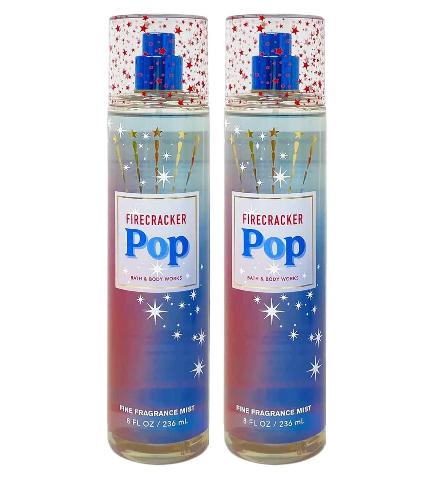 Bath & Body Works Fine Fragrance Body Mist Gift Set 8 oz Pack Lot of 2 (Firecracker Pop)