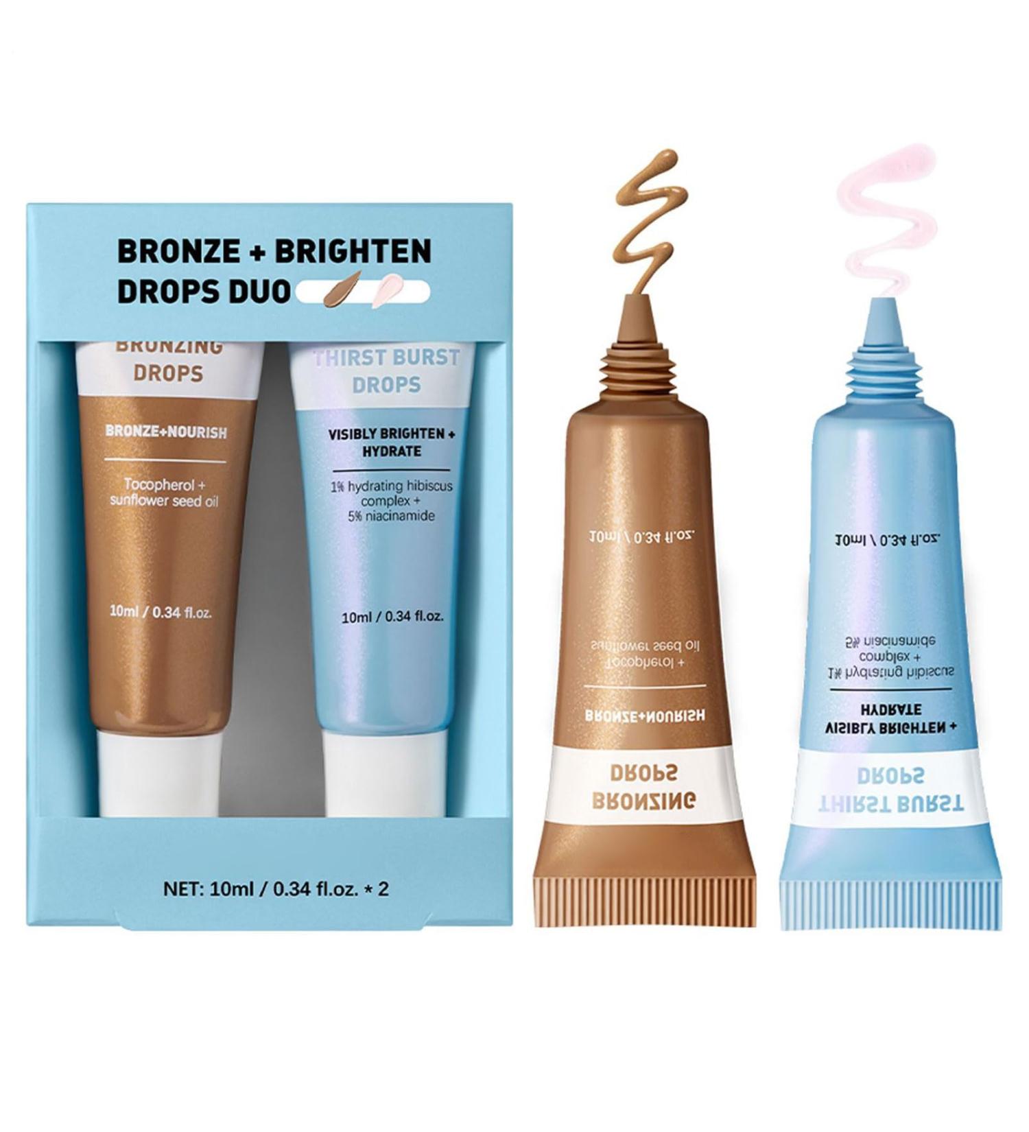  G n rique Bronzing Drops Face Tan Serums Body Highlighter Radiant Finish Gradual Glow Moisturizer Set of 2 Ideal for Daily Use for Home Salon or Travel 10 ml - Buy Online on GoSupps.com