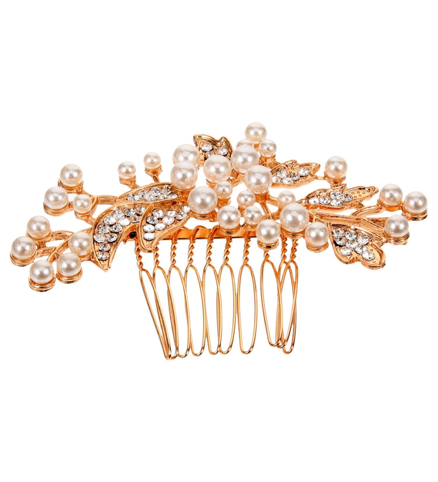 minkissy Wedding Hair Accessories for Bridal Bride Hair Accessories Wedding Hair Accessories for Bride Rhinestone Hair Clips Women Hair Accessories European and American Pearl Miss Comb - Buy Online on GoSupps.com