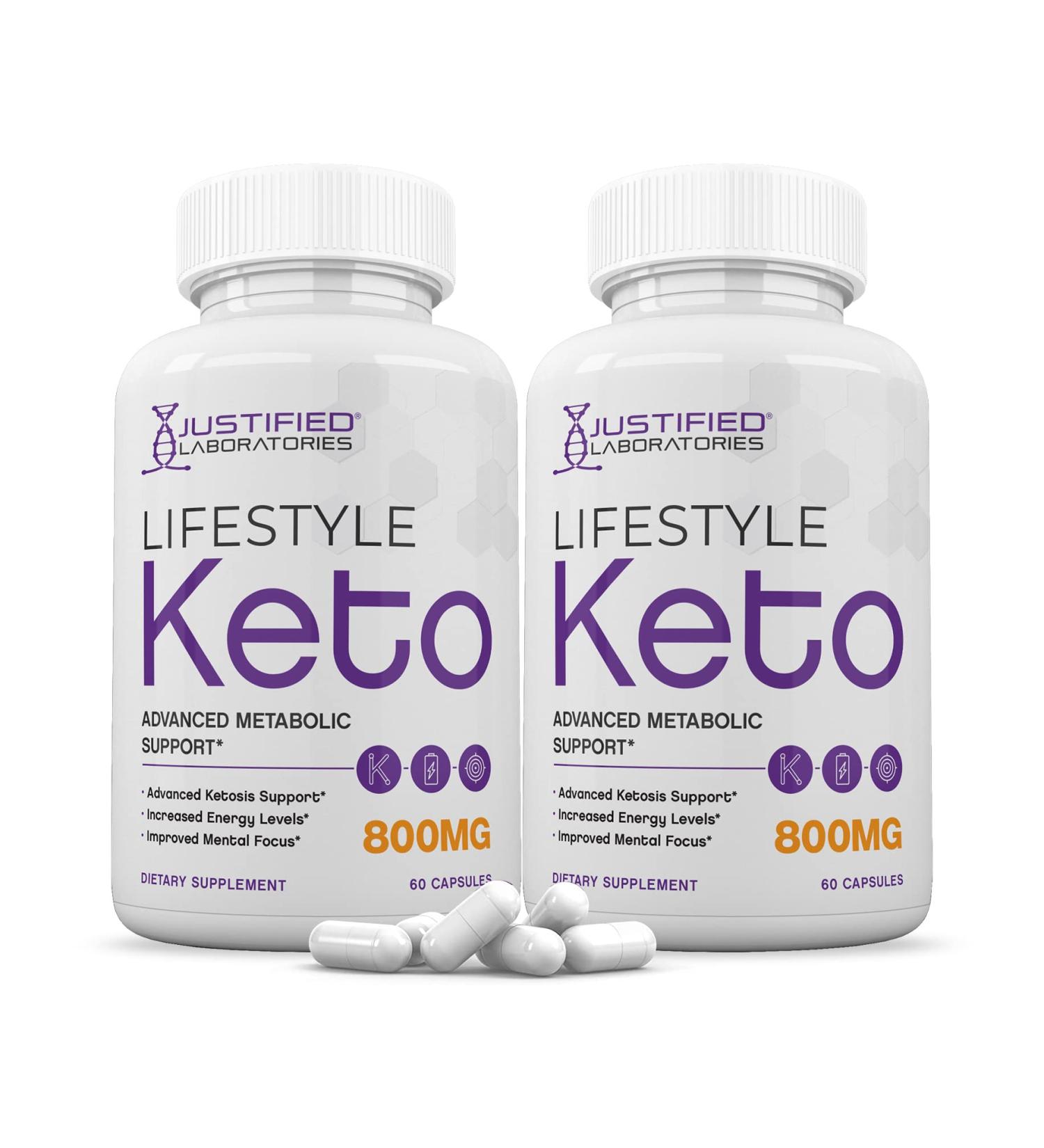 Lifestyle Keto Pills 800MG - 2 Pack with goBHB Exogenous Ketones - Advanced Ketosis Support for Men & Women - 120 Capsules - Buy Online on GoSupps.com