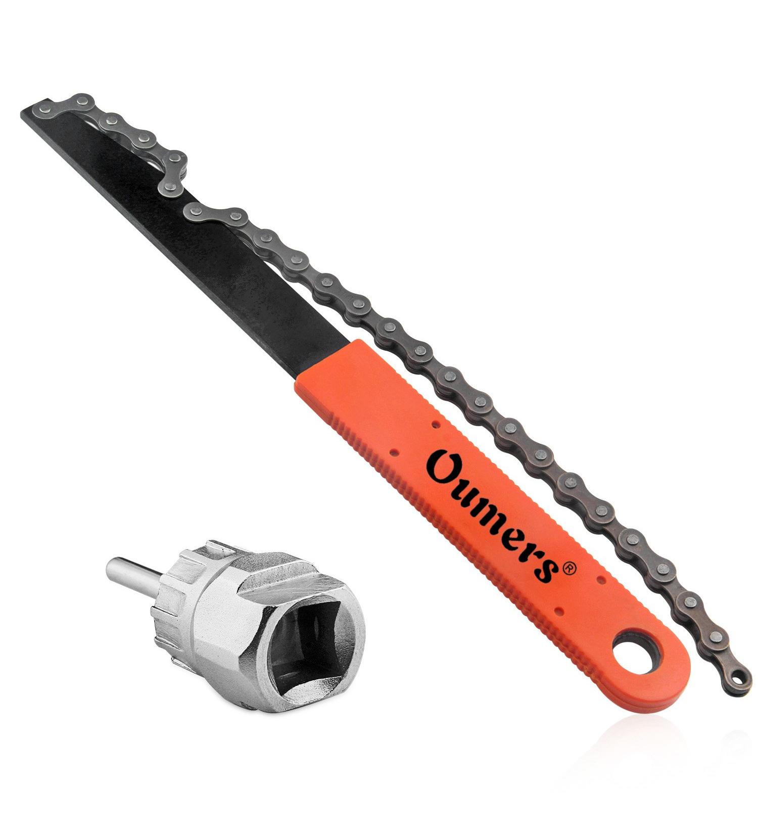 Oumers Bike Chain Tools Kit - Cassette Removal Tool, Chain Whip, Sprocket Remover, Rotor Lockring Removal Tool - Guide Pin Included - Buy Online on GoSupps.com