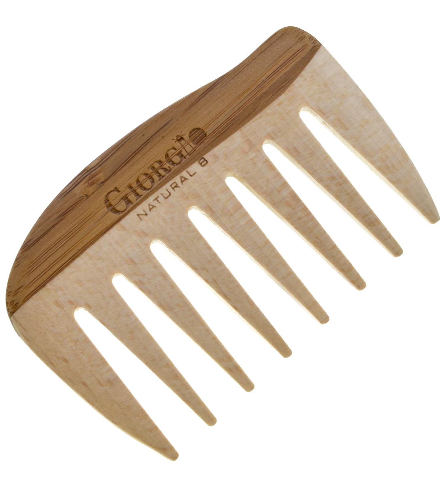 Giorgio GIONAT8 Small Natural Wooden Hair Comb for Curly & Thick Hair - Buy Online on GoSupps.com