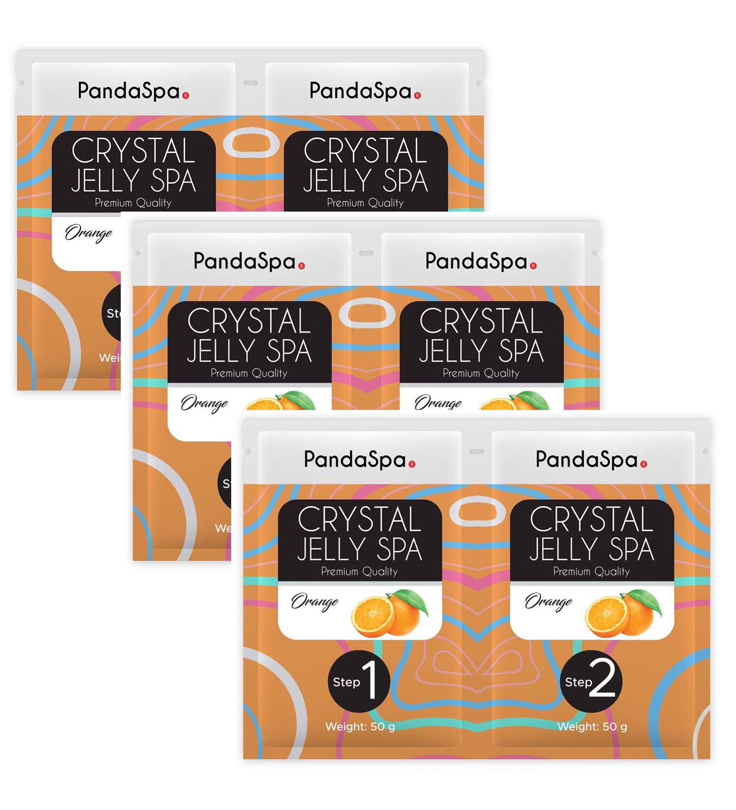 Pandaspa Crystal Jelly Pedicure Spa Foot Bath Soak - Exfoliate Tired Feet, Orange (3 Sets) - Buy Online on GoSupps.com