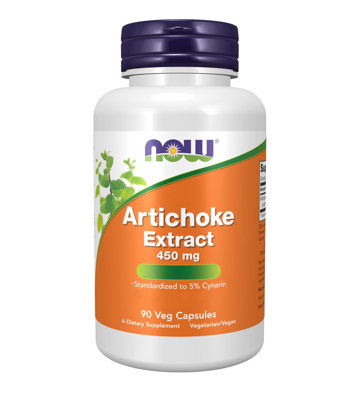 Now Foods Artichoke Extract 450mg | Standardized to Cynarin 90 | 90 Vegan Capsules | Lab-Tested | Soy-Free & Gluten-Free | Vegetarian & Non-GMO - Buy Online on GoSupps.com