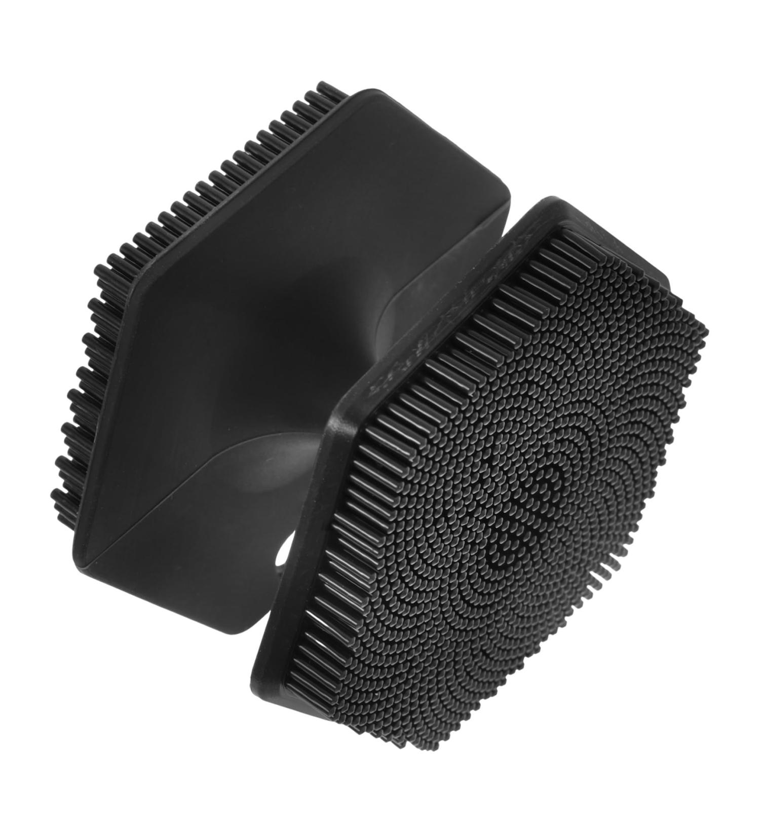 SOESFOUFU Face Brush Face Cleansing Brush Face Exfoliator Facial Cleansing Brush Exfoliator Face Scrub Facial Cleansing Brush for Blackhead Double Sided Silica Gel Scrubber 6.50X6.50X4.00CM Black - Buy Online on GoSupps.com