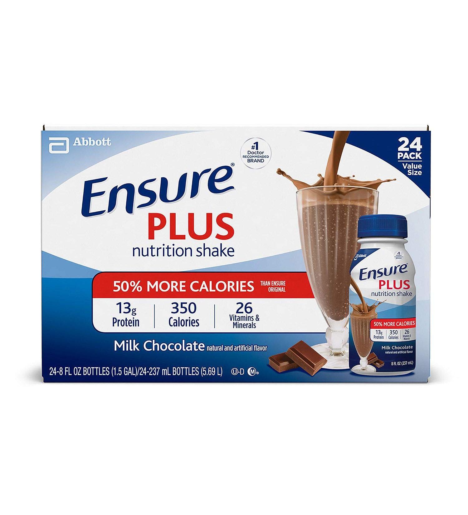 Ensure Plus Creamy Milk Chocolate Shake (8 oz. bottle 24 pk.) (pack of 2)