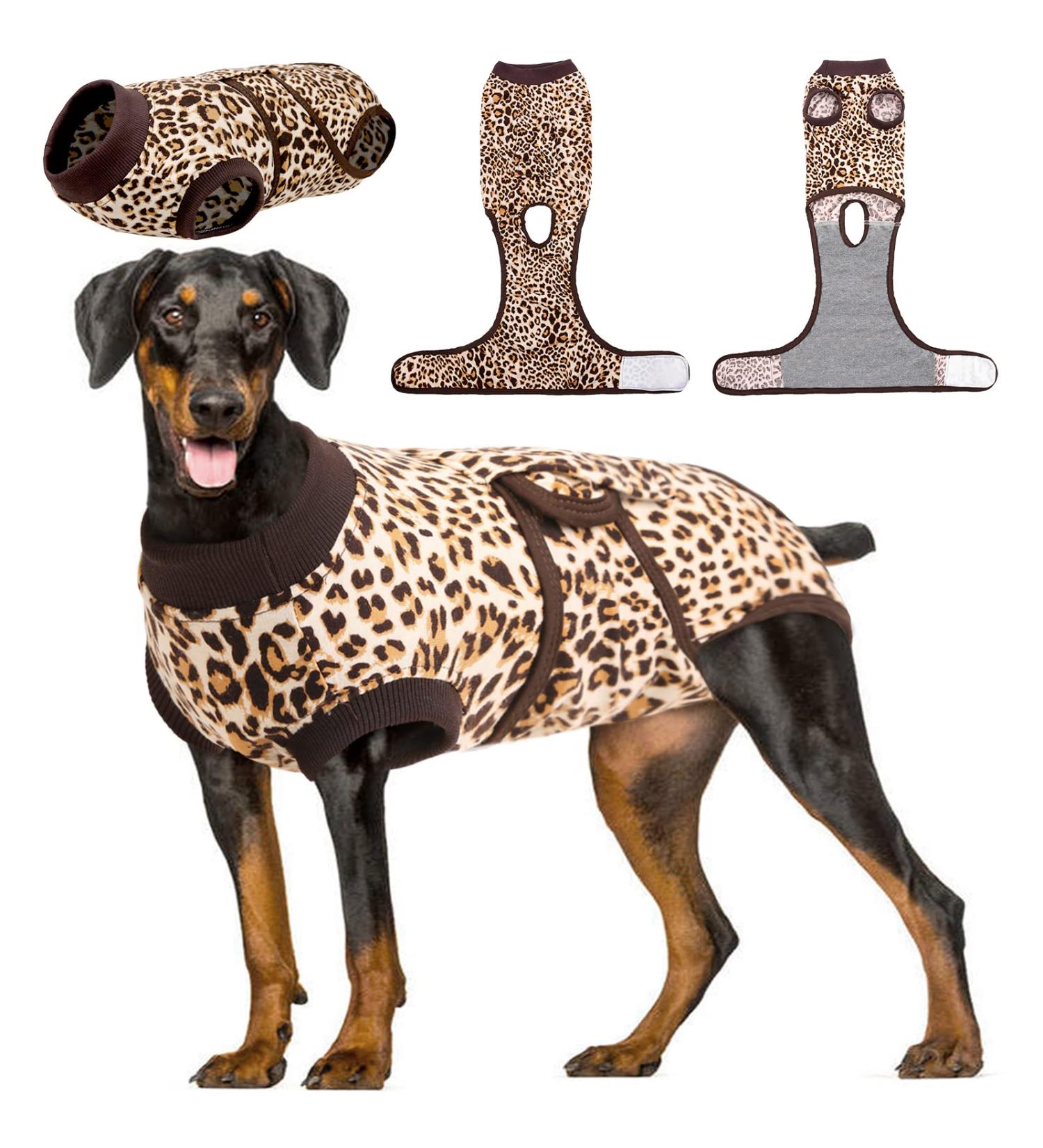 Kuoser Dog Recovery Suit - Breathable Post-Op Body for Dogs & Cats | Anti-Lick Op Body in XXL Brown - Buy Online on GoSupps.com