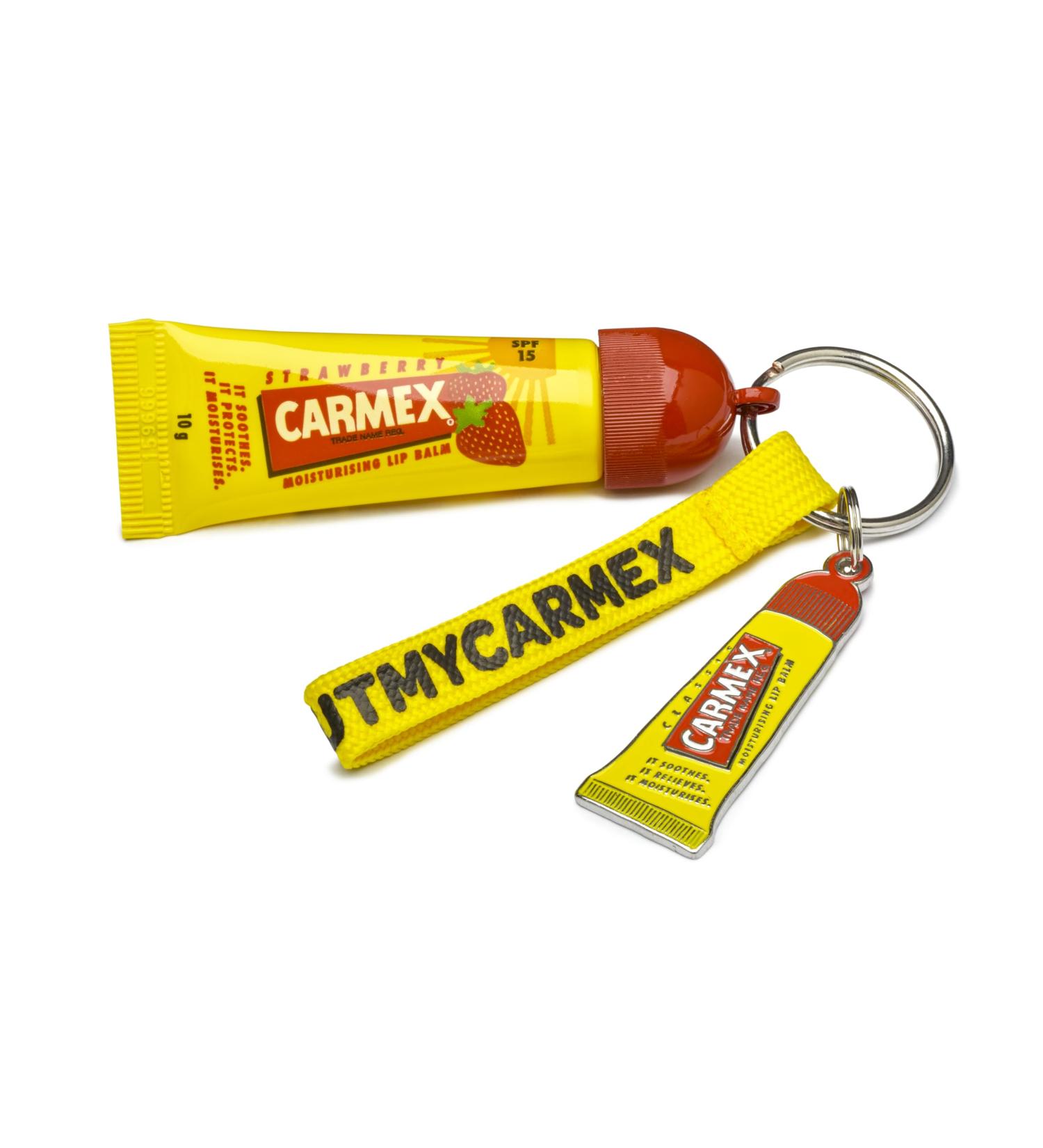 CARMEX Limited Edition Keyring Set (Includes Strawberry Tube) - Softens and Hydrates Lips - Buy Online on GoSupps.com