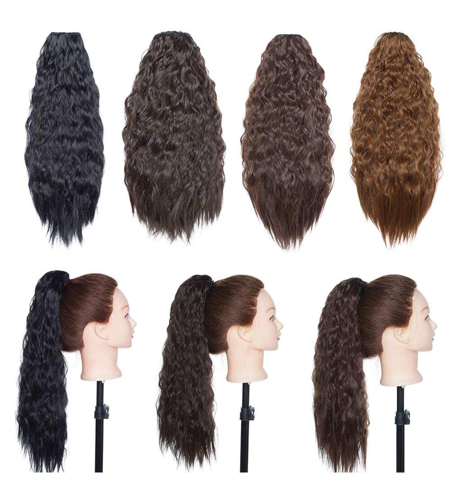 SEGO Medium Brown Hairpiece Bun Hair Extensions - Wavy Ponytail Tie & Updos - Buy Online on GoSupps.com