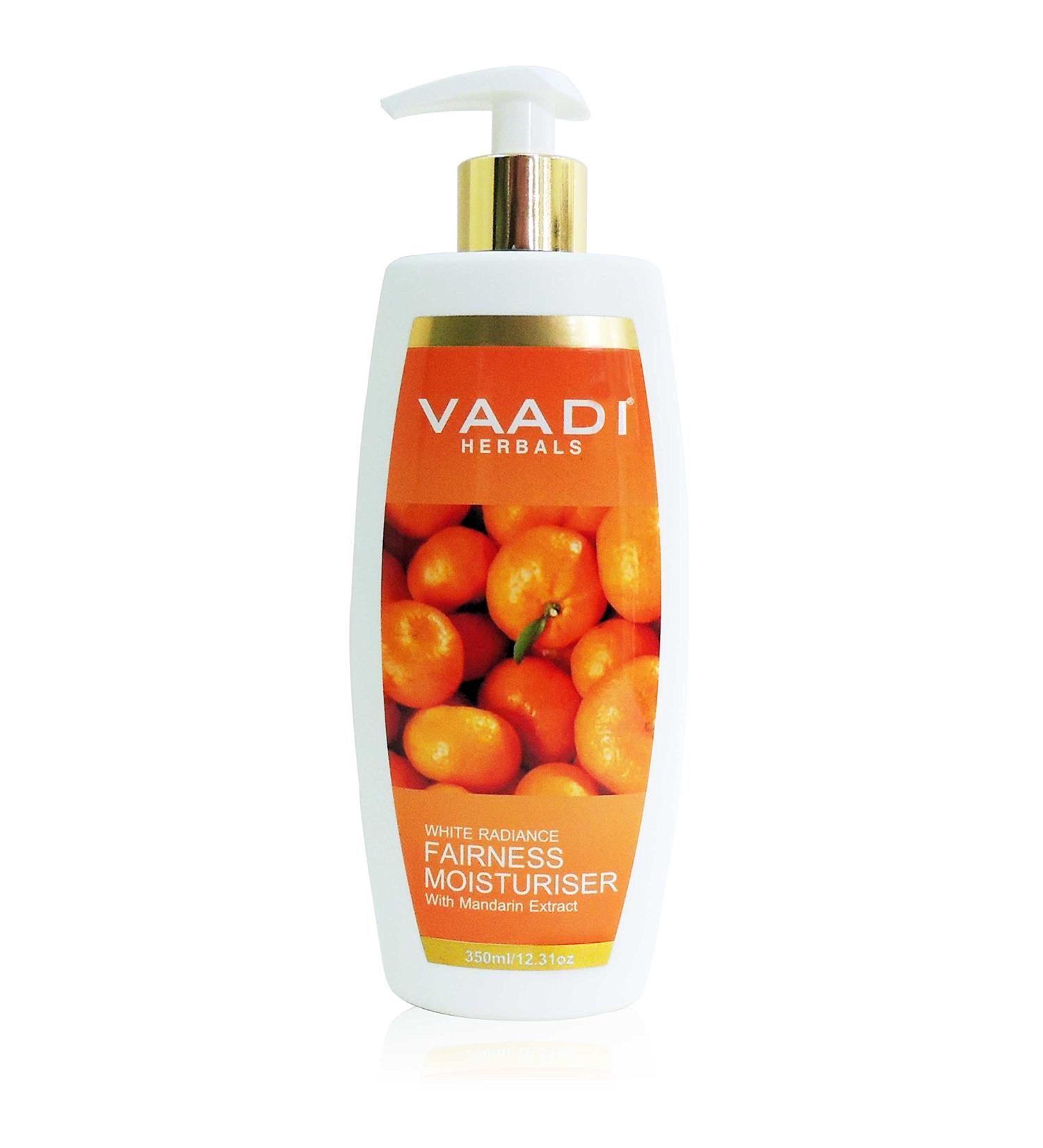 Vaadi Herbals Fairness Moisturizer Lotion Vitamin C Rich Lightens Skin Tone & Deep Moisturizes with Mandarin & Silk Extract - Buy Online on GoSupps.com