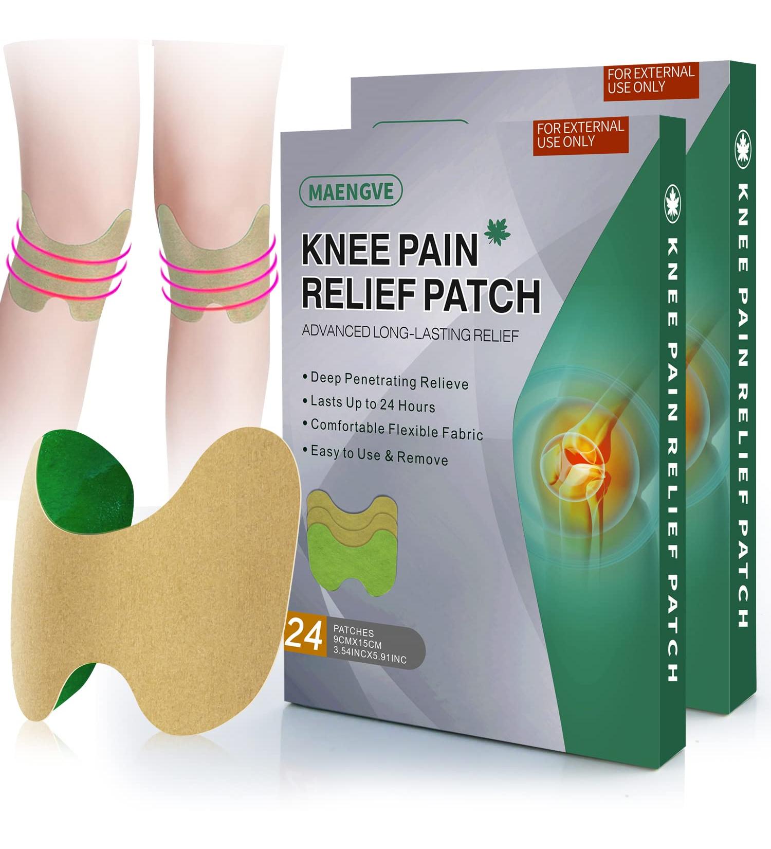 Natural Herbal Knee Pain Relief Patches - Fast Acting Heat Patches for Inflammation (Pack of 48) - Buy Online on GoSupps.com