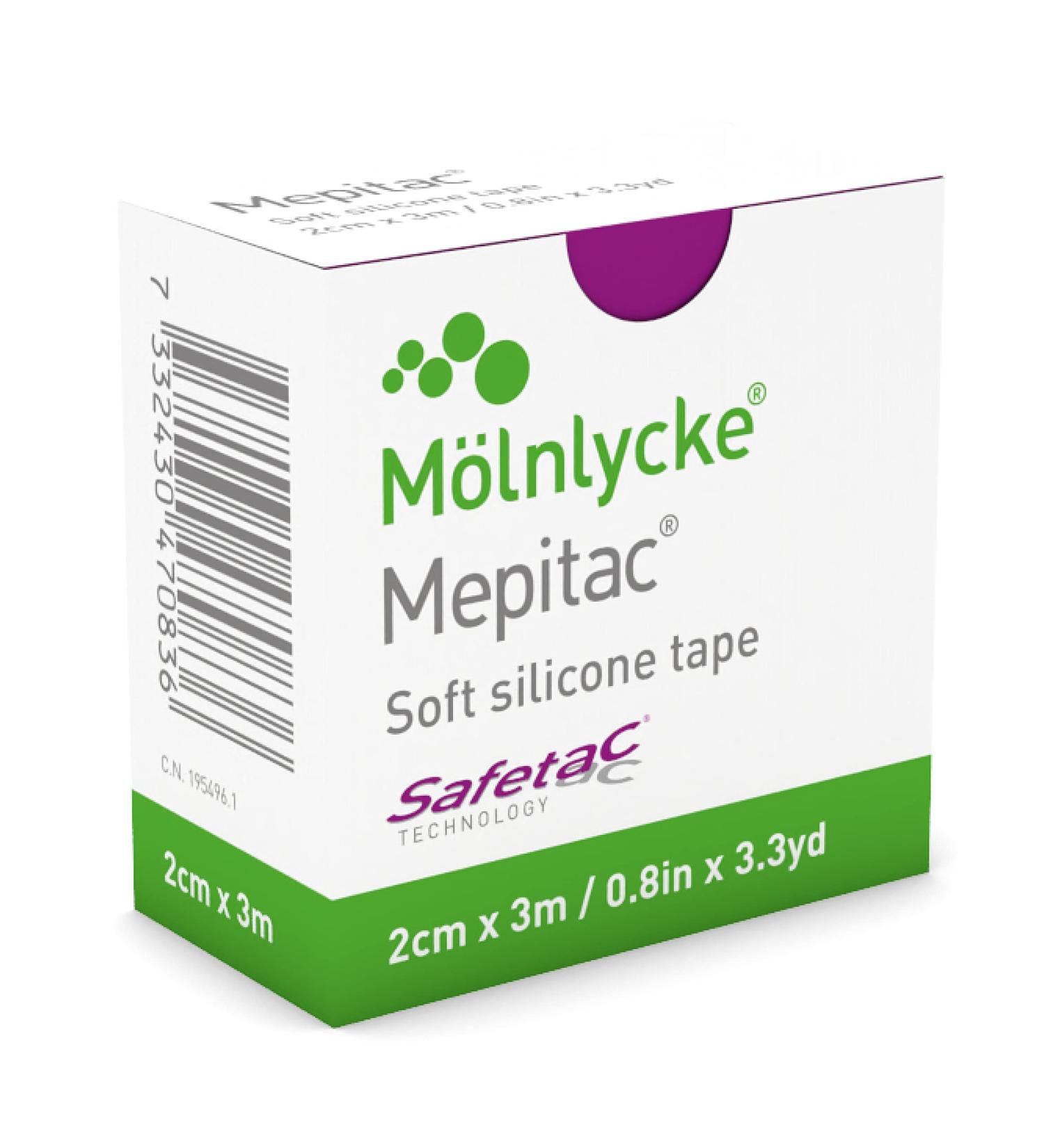 Mepitac 298300 Soft Silicone Tape 2cm x 3.3yd - Pack of 1 | Gentle Adhesive for Sensitive Skin - Buy Online on GoSupps.com